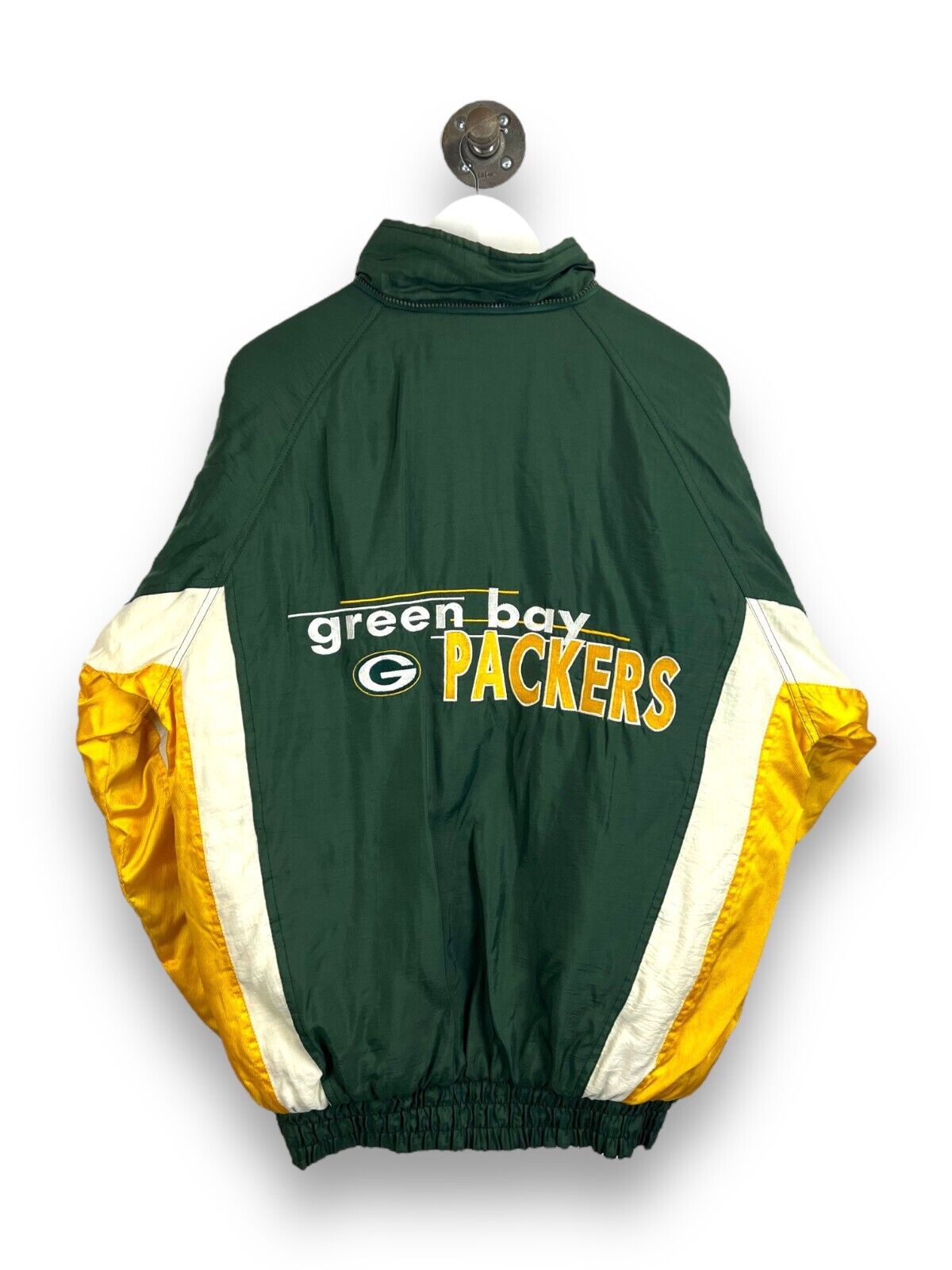 VTG 90s Green Bay Packers NFL Embroidered Insulated Full Zip Jacket Sz Medium