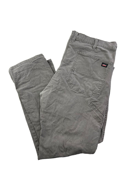 Dickies Canvas Workwear Relaxed Fit Carpenter Pants Size 40 Gray