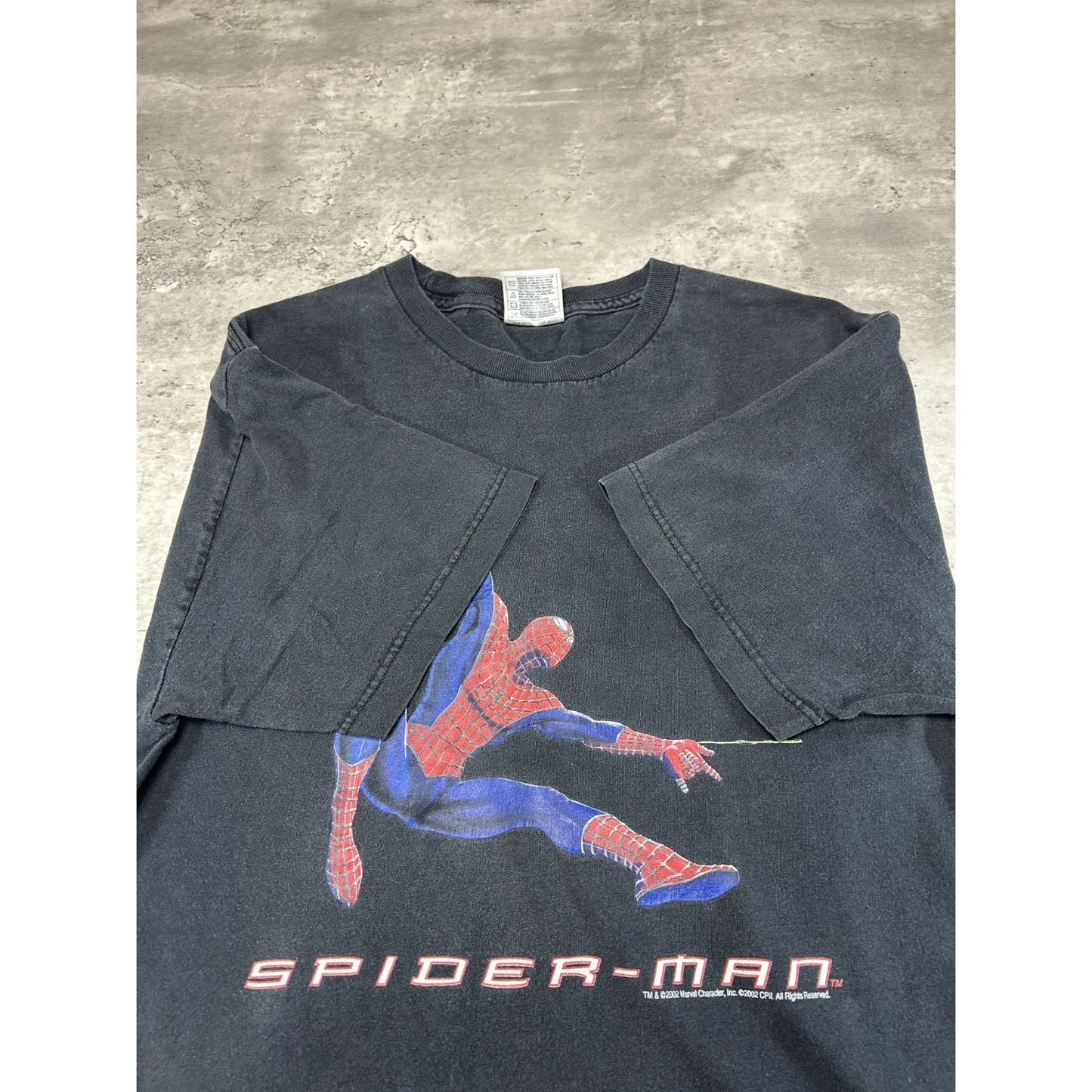 Vintage 2002 Spider-Man Marvel Superhero Graphic Movie Promo T-Shirt Size Large