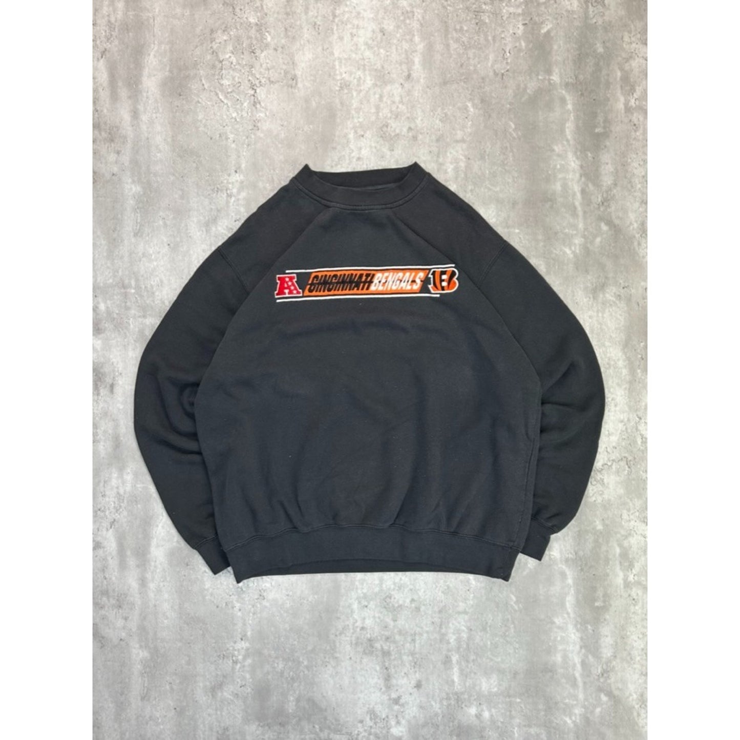 Vintage Cincinnati Bengals NFL Embroidered Spellout Football Sweatshirt Size 2XL