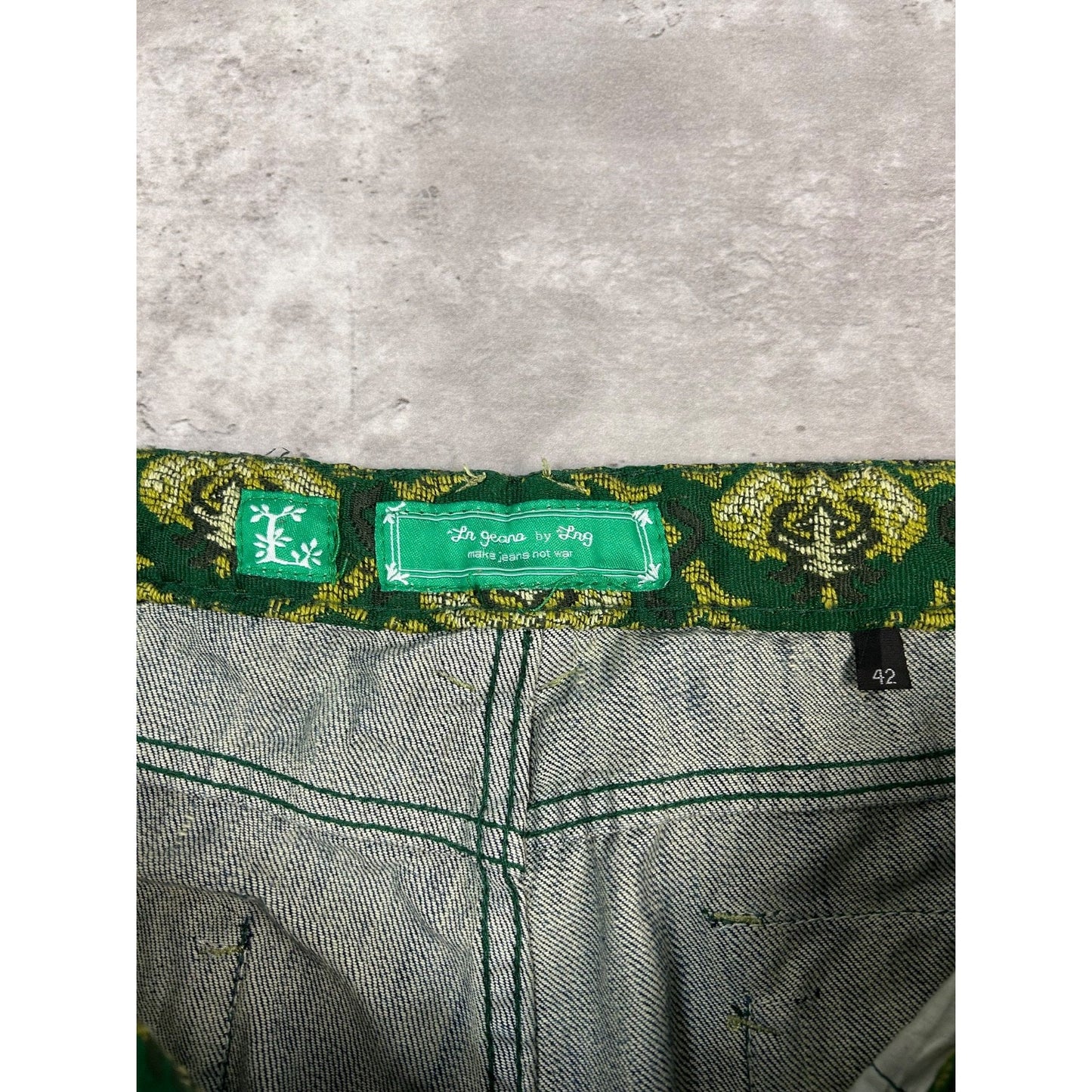 Vintage Y2K LRG Baggy Pit Paisley Pocket Medium Was Denim Pants Size 41