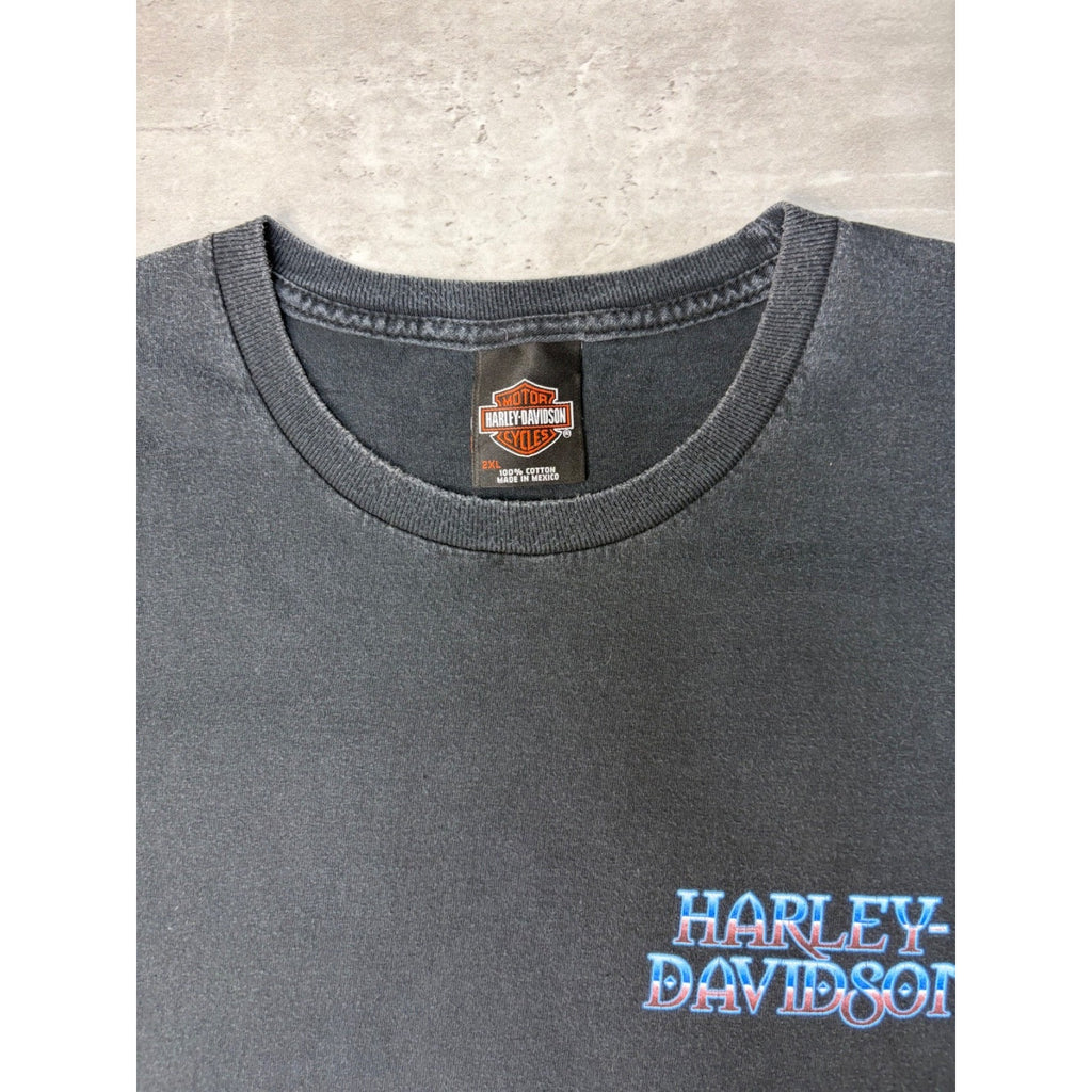 Vintage Harley Davidson Genuine HD Graphic Spellout T-Shirt Size 2XL
