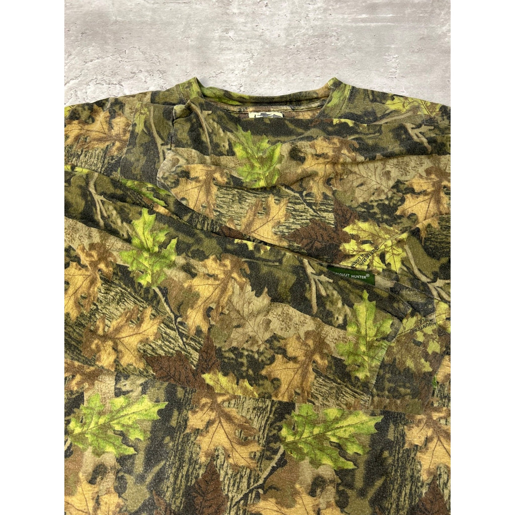 Vintage Nunavut Hunter Tree Camo Hunting Long Sleeve T-Shirt Size Large