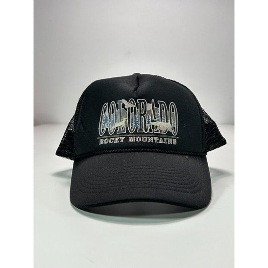 Vintage 80s/90s Colorado Rocky Mountains Graphic Trucker Snapback Hat OSFA