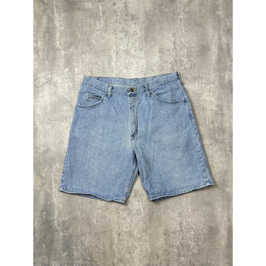 Vintage Wrangler Authentic Jeans Light Wash Denim Shorts Size 36 Blue