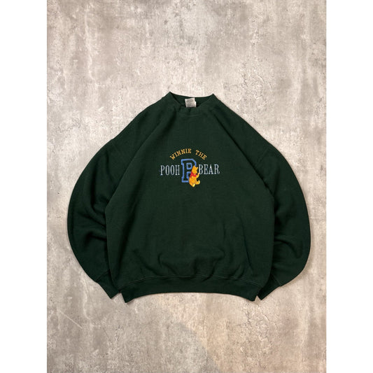 Vintage 90s Disney Winnie The Pooh Embroidered Spellout Sweatshirt Size XL