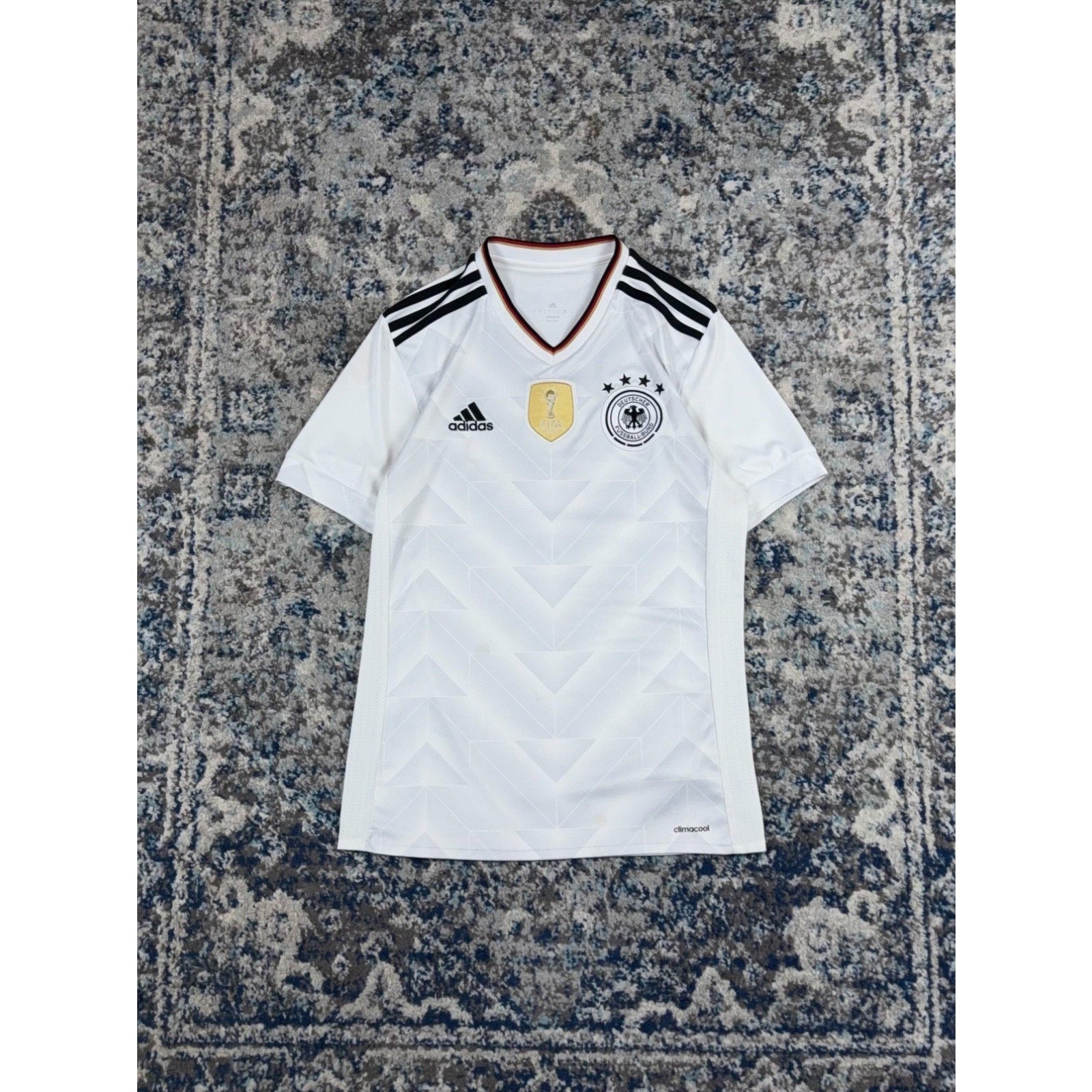 Vintage Adidas Germany National Team Embroidered Soccer Jersey Size Small