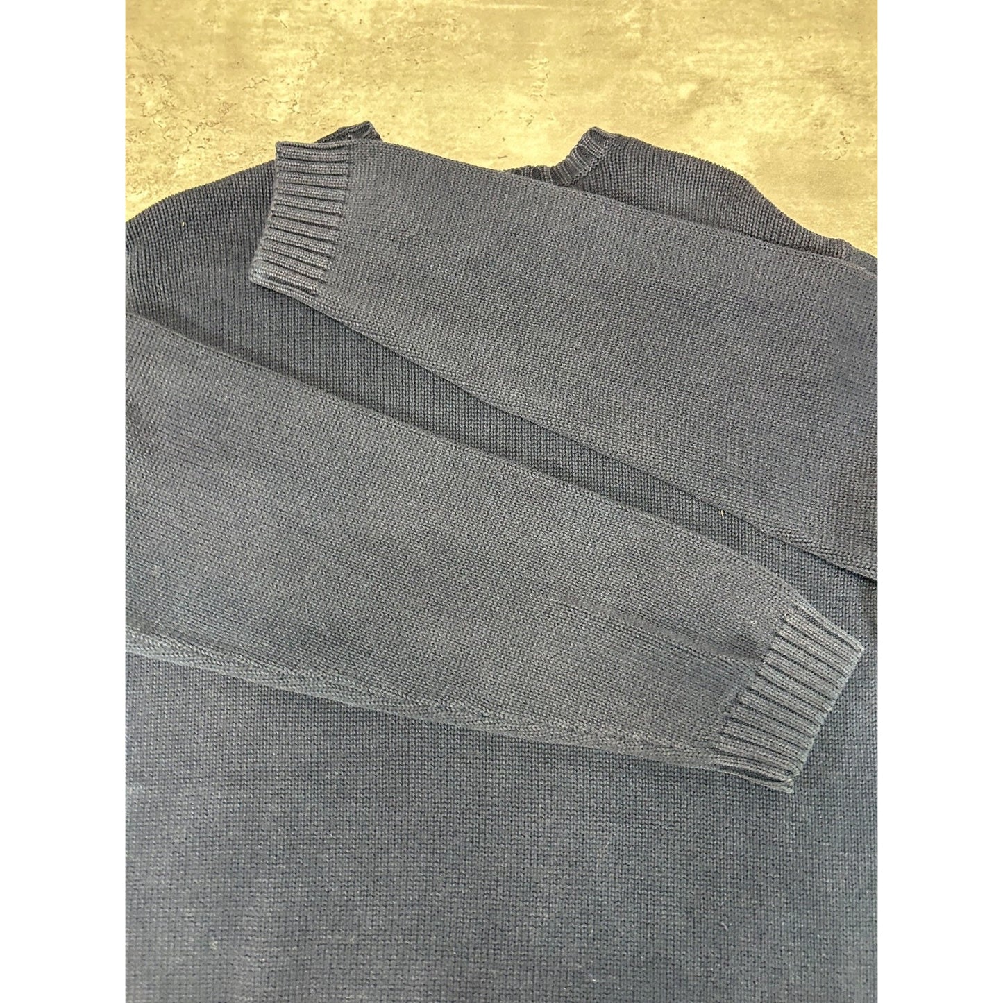 Vintage Chaps Embroidered Crest Pullover Ribbed Knit Sweater Size Large