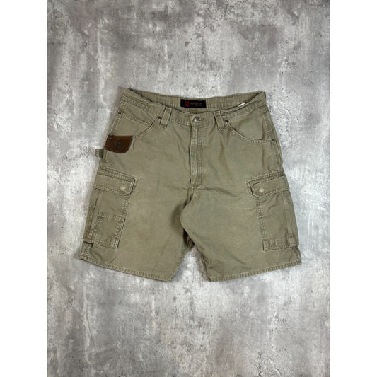 Vintage Wrangler Canvas Ripstop Workwear Cargo Shorts Size 38