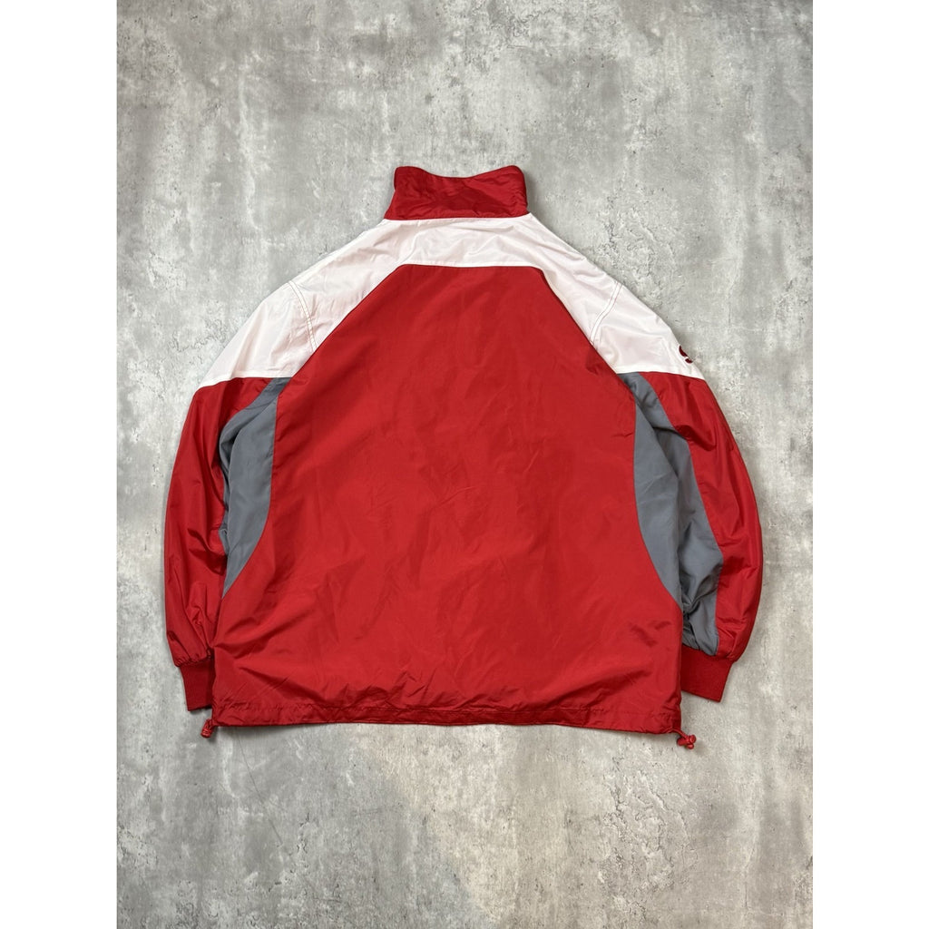 Kansas City Chiefs NFL Embroidered Logo Nylon Windbreaker Size XL