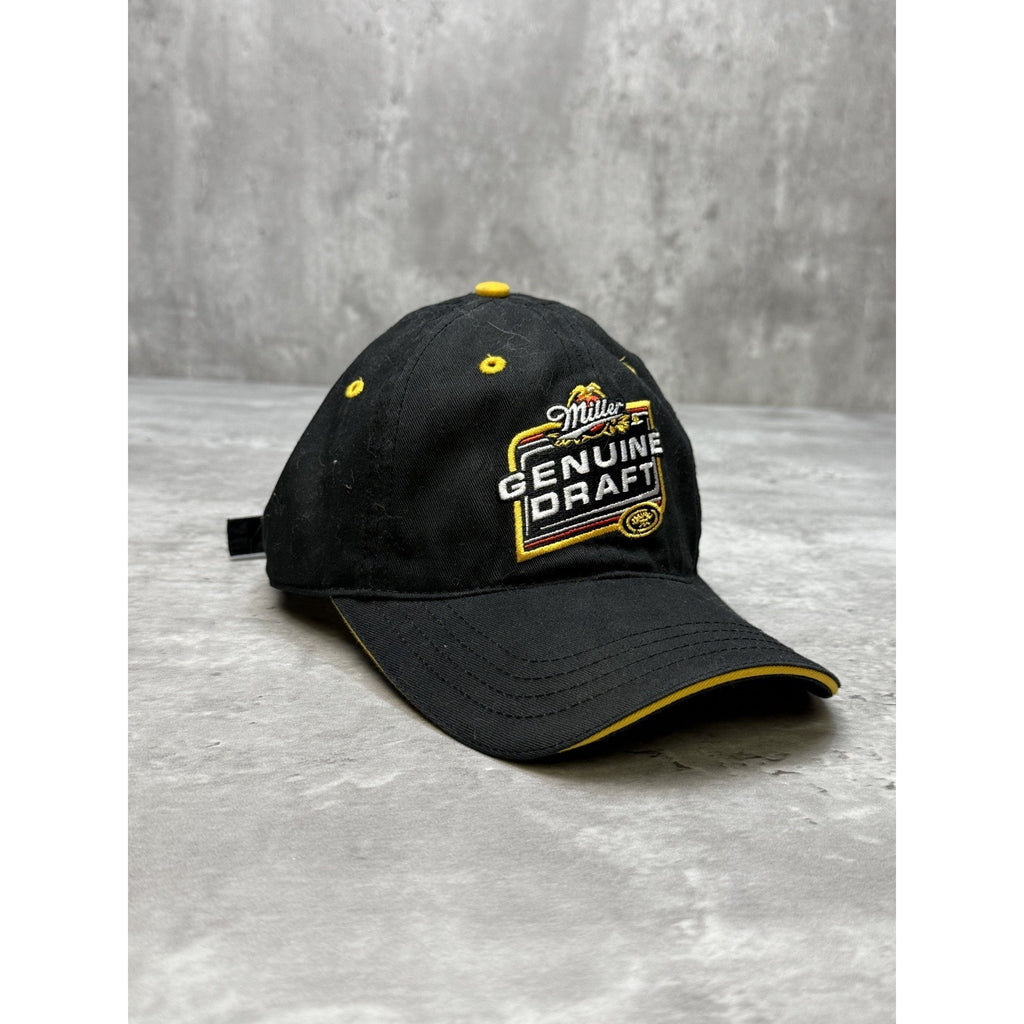 Vintage Miller Genuine Draft Embroidered Logo Strapback Hat OSFA