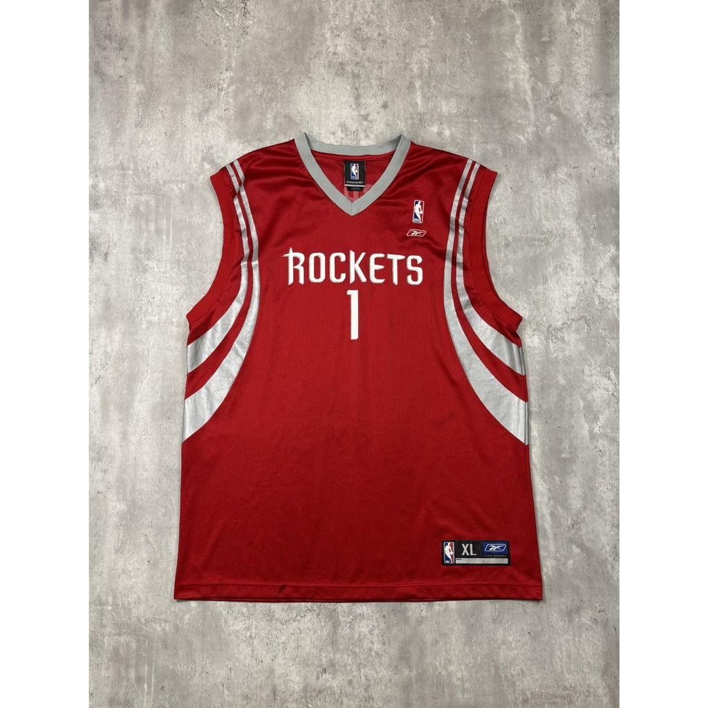 Vintage Tracy McGrady #1 Houston Rockets NBA Reebok Basketball Jersey Size XL