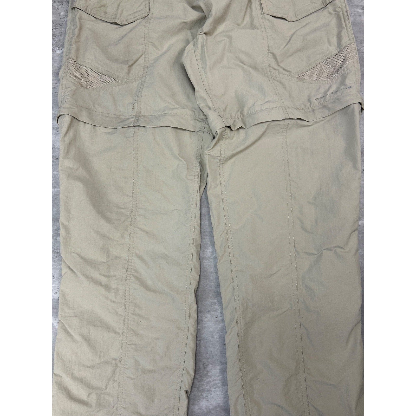Vintage Columbia PFG Multi Pocket Convertible Nylon Fishing Pants Size Medium