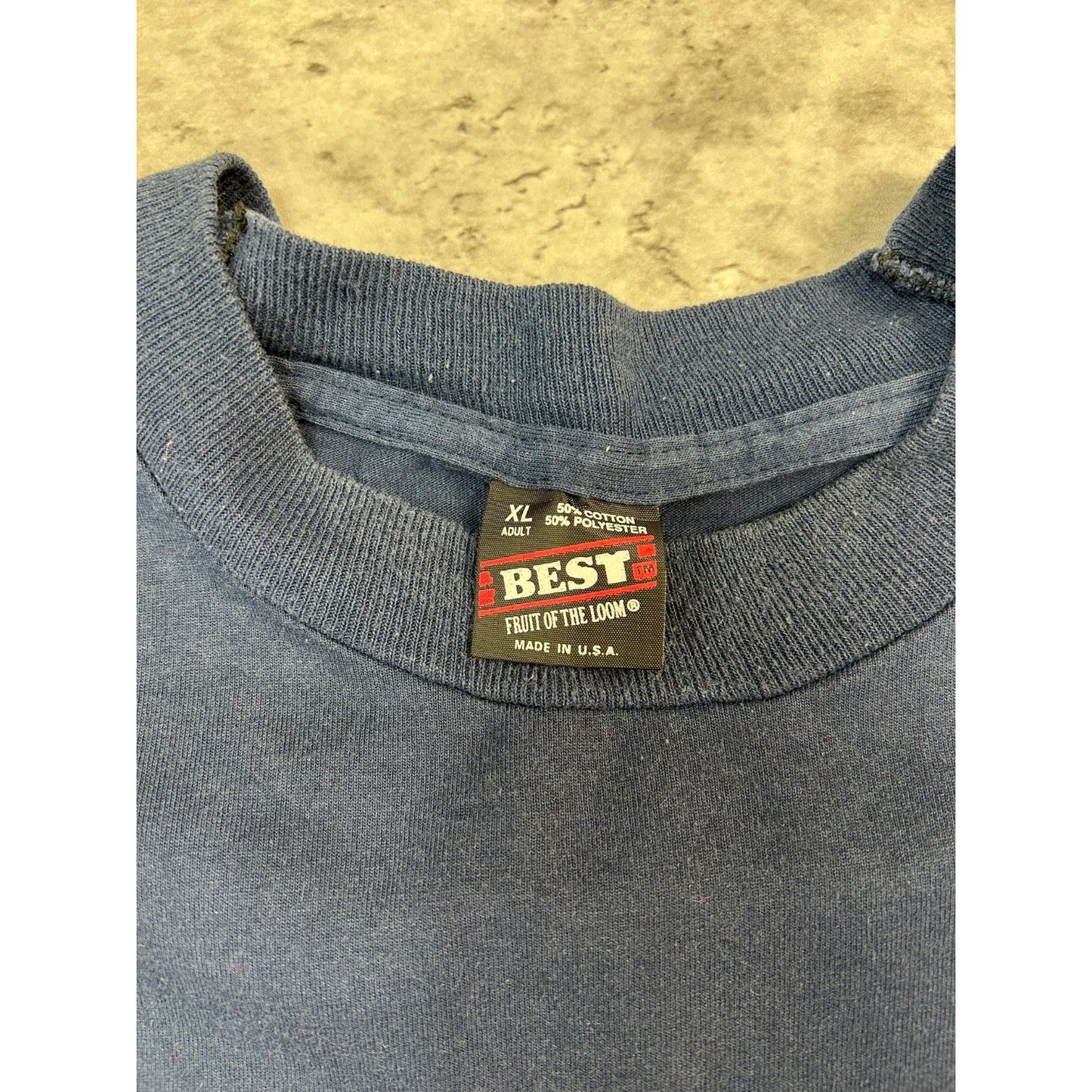 Vintage 90s Sunoco Fuel Graphic Spellout Logo T-Shirt Size XL Blue