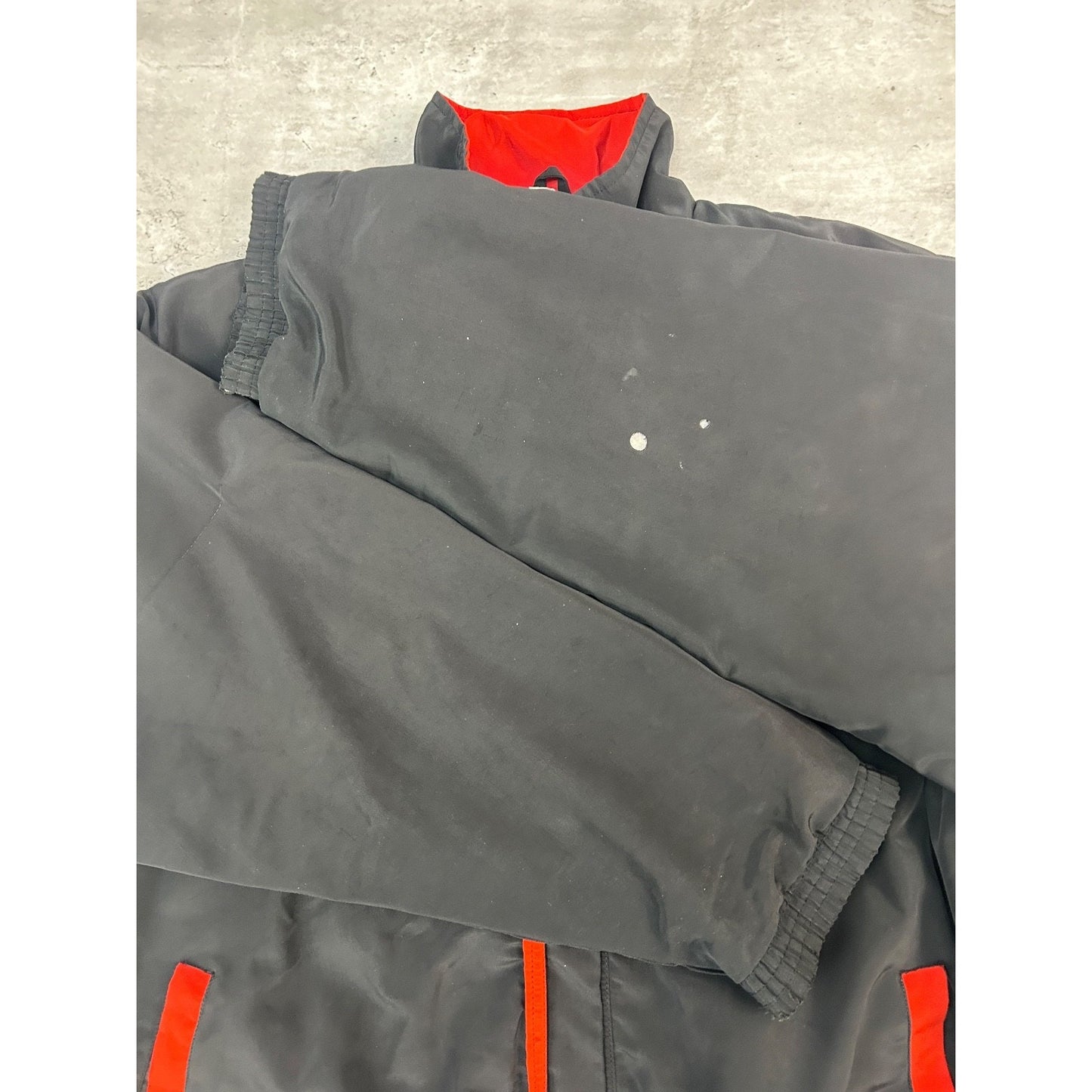 Vintage 90s Nike Embroidered Swoosh Two Tone Nylon Full Zip Jacket Size XL