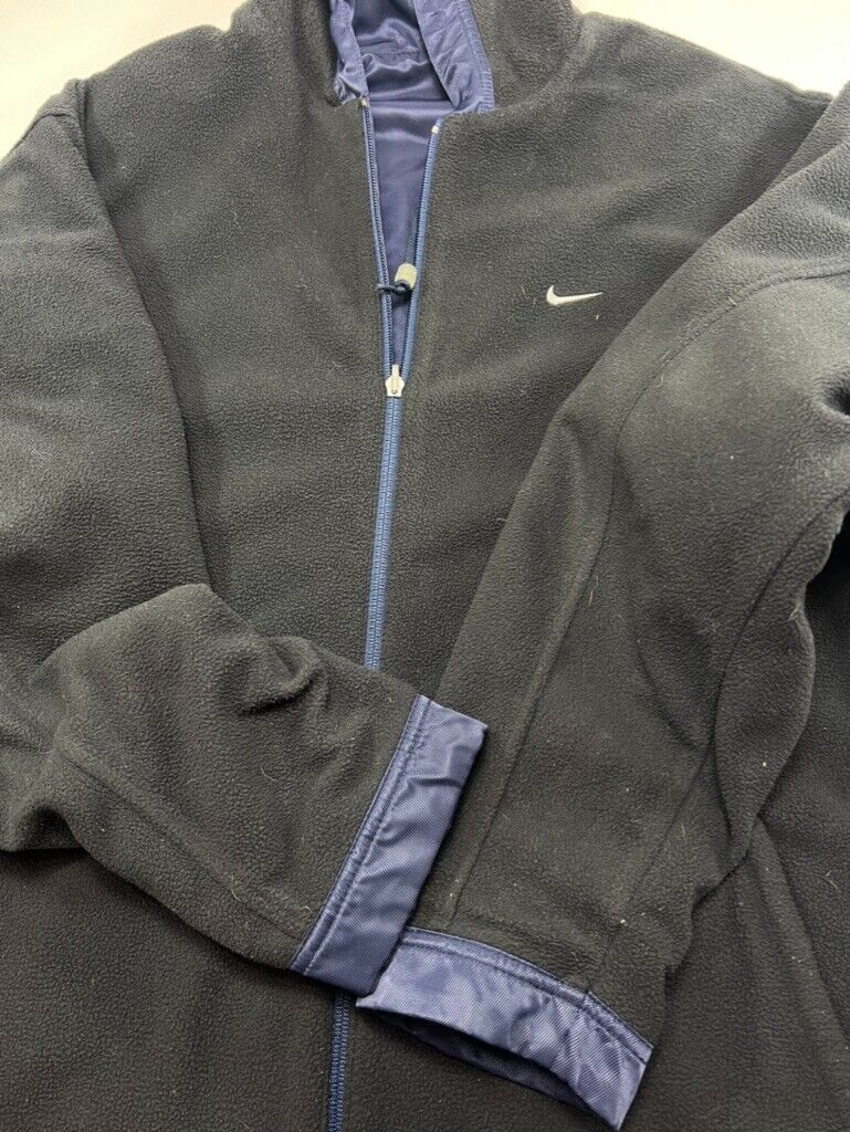Vintage Y2K Nike Embroidered Mini Swoosh Reversible Hooded Jacket Size 2XL