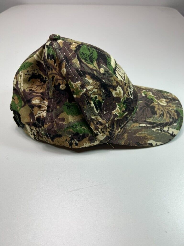 Vintage Nappa Outdoors Embroidered Camo Hunting Strapback Hat OSFA