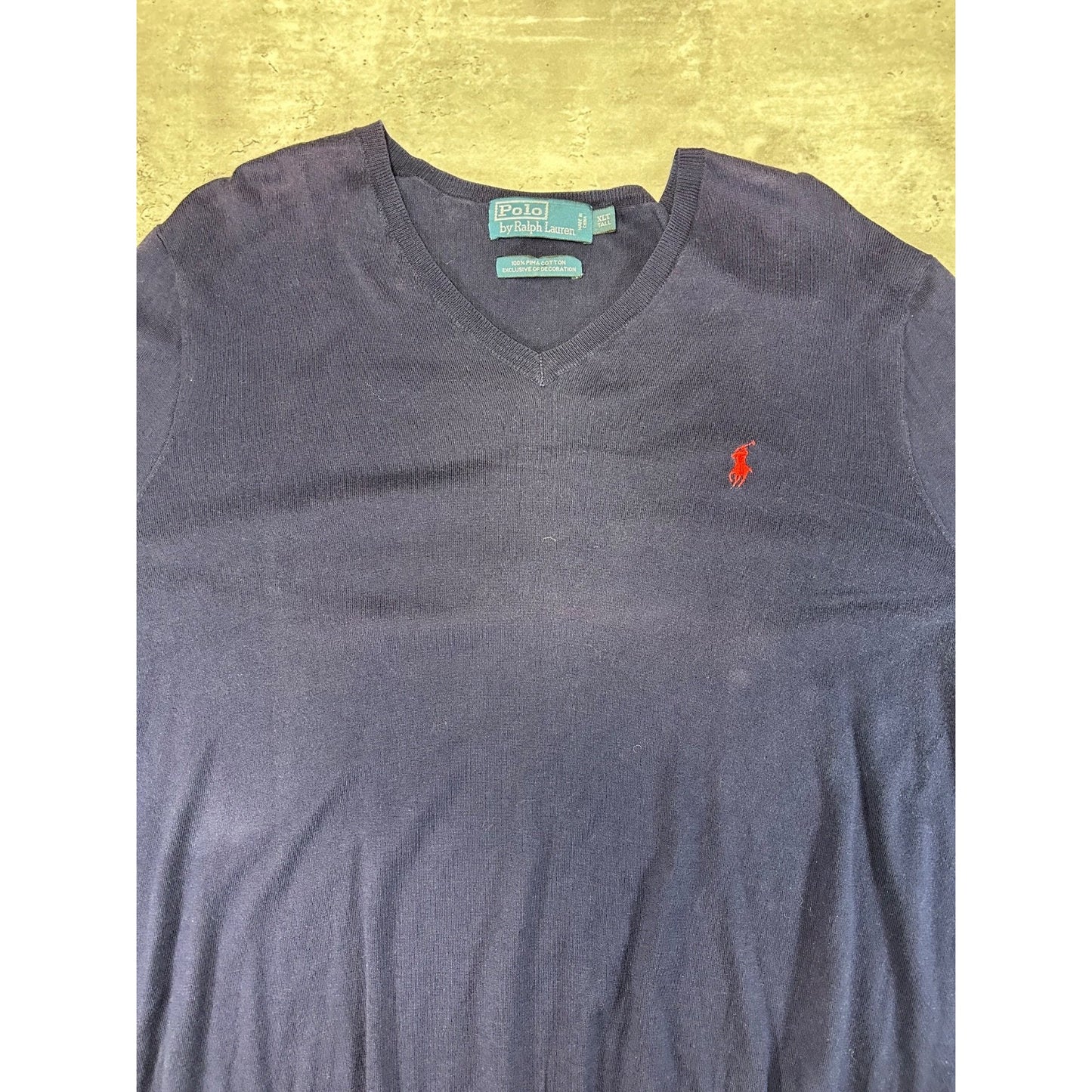 Vintage Polo Ralph Lauren Embroidered Pony Lightweight Knit Sweater Size XLT