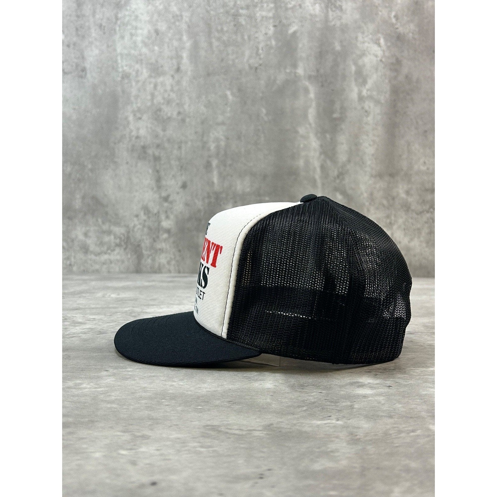 Vintage 80s The Garment Works Factory Outlet Trucker Snapback Hat OSFA