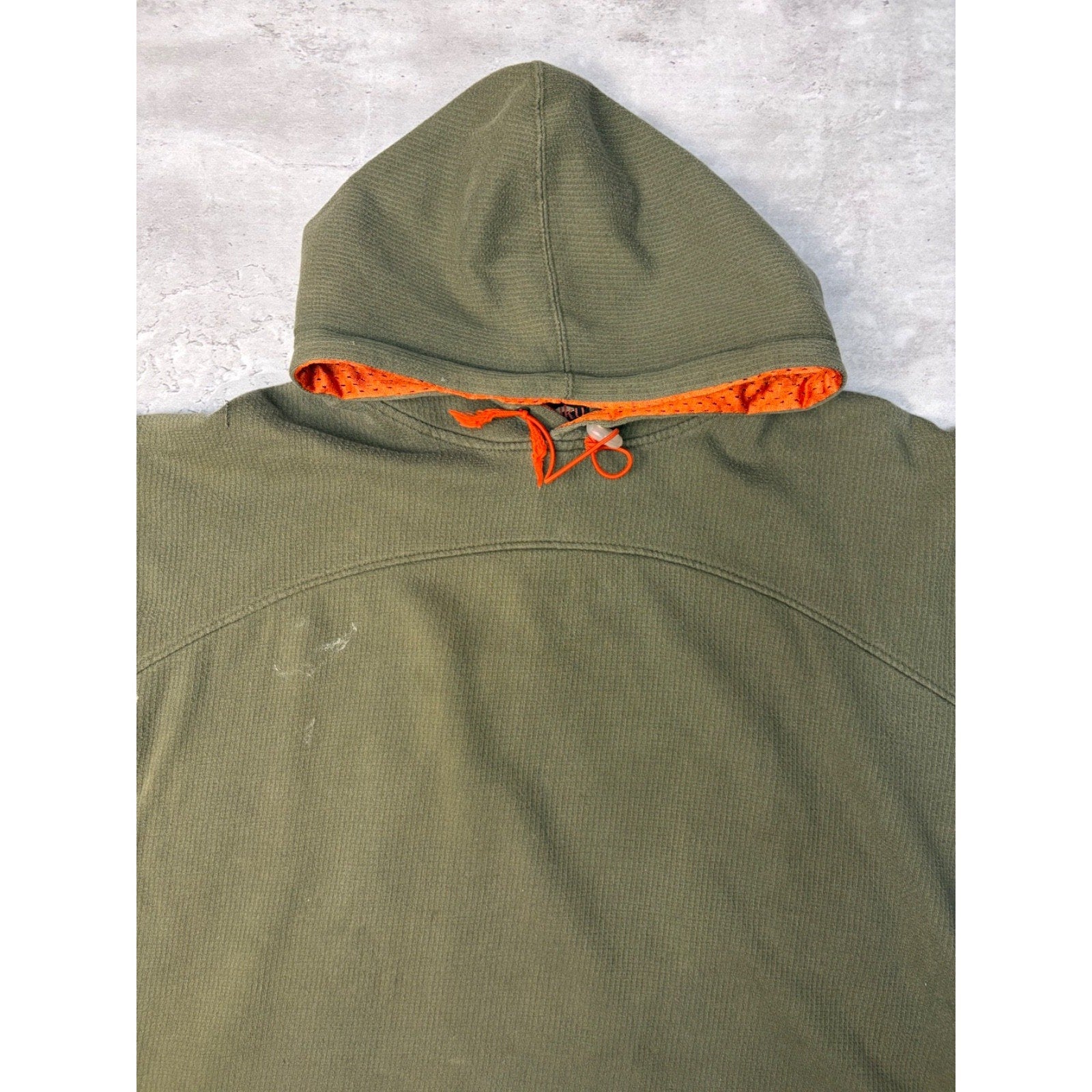 Vintage Malahu Blank Earth Tone Pullover Hooded Sweatshirt Size Large