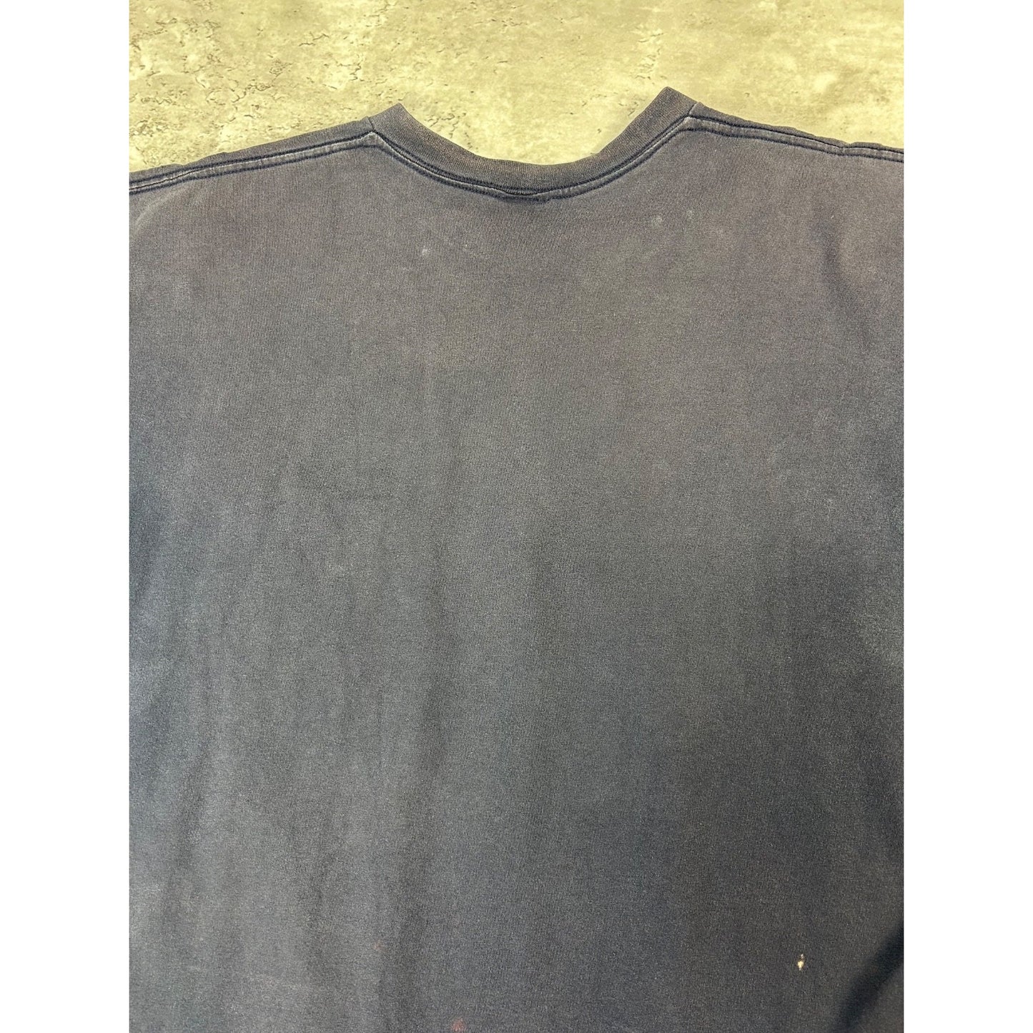 Vintage Nike Mini Swoosh Sleeve Graphic Pocket T-Shirt Size 2XL Blue