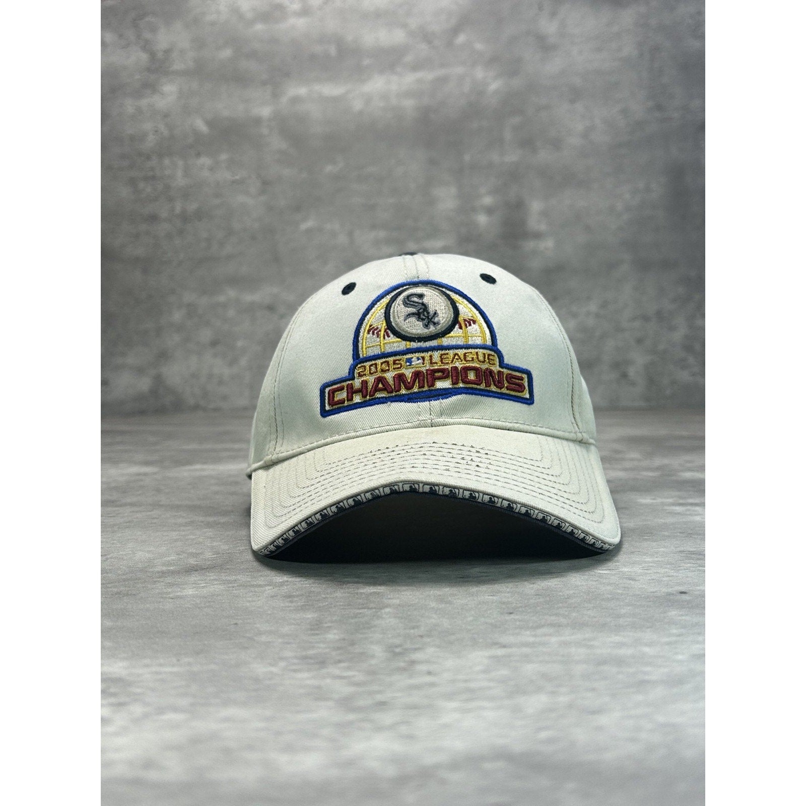 Vintage 2005 Chicago White Sox MLB League Champs Embroidered Strapback Hat OSFA