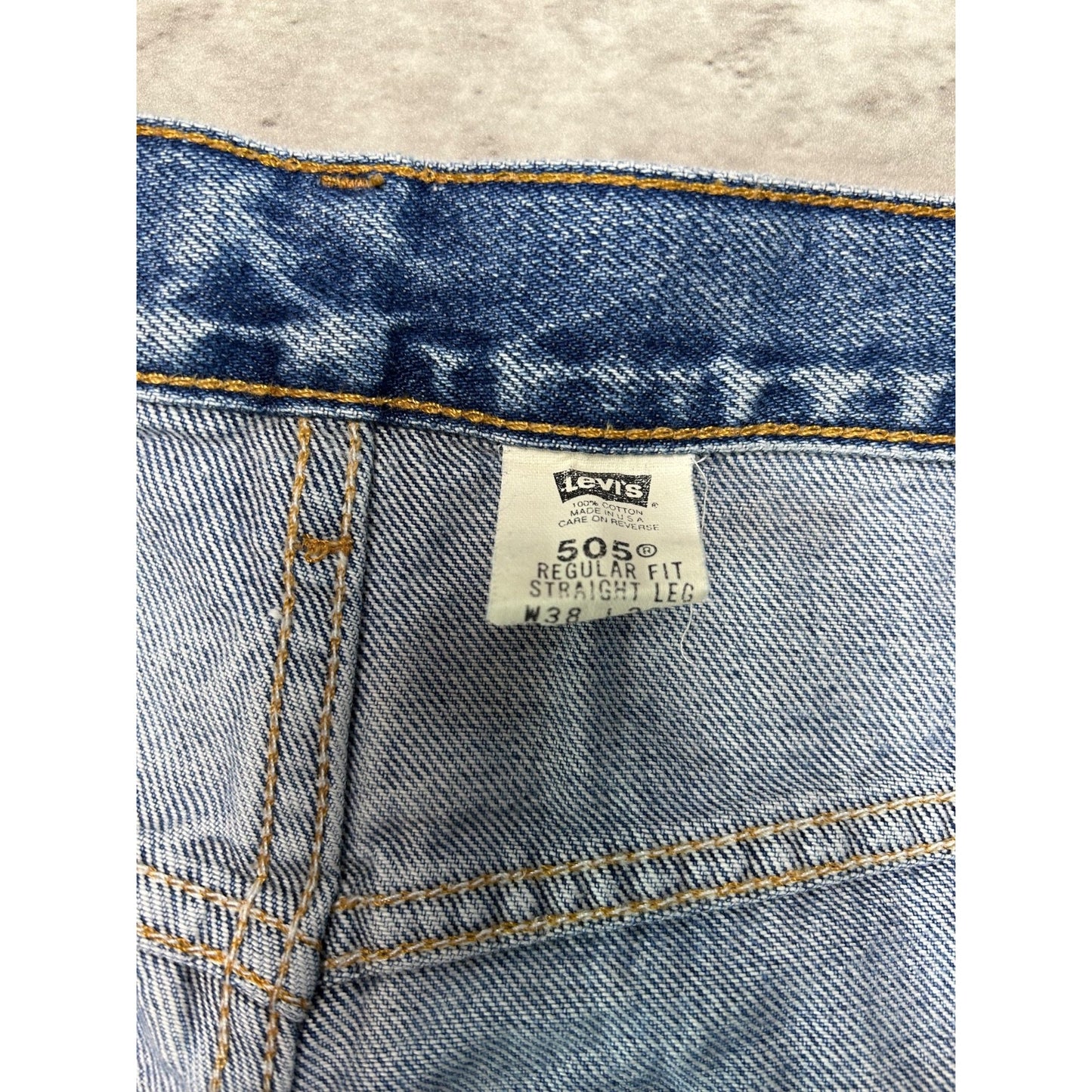 Vintage 90s Levis 505 Red Tab Light Wash Denim Pants Size 37