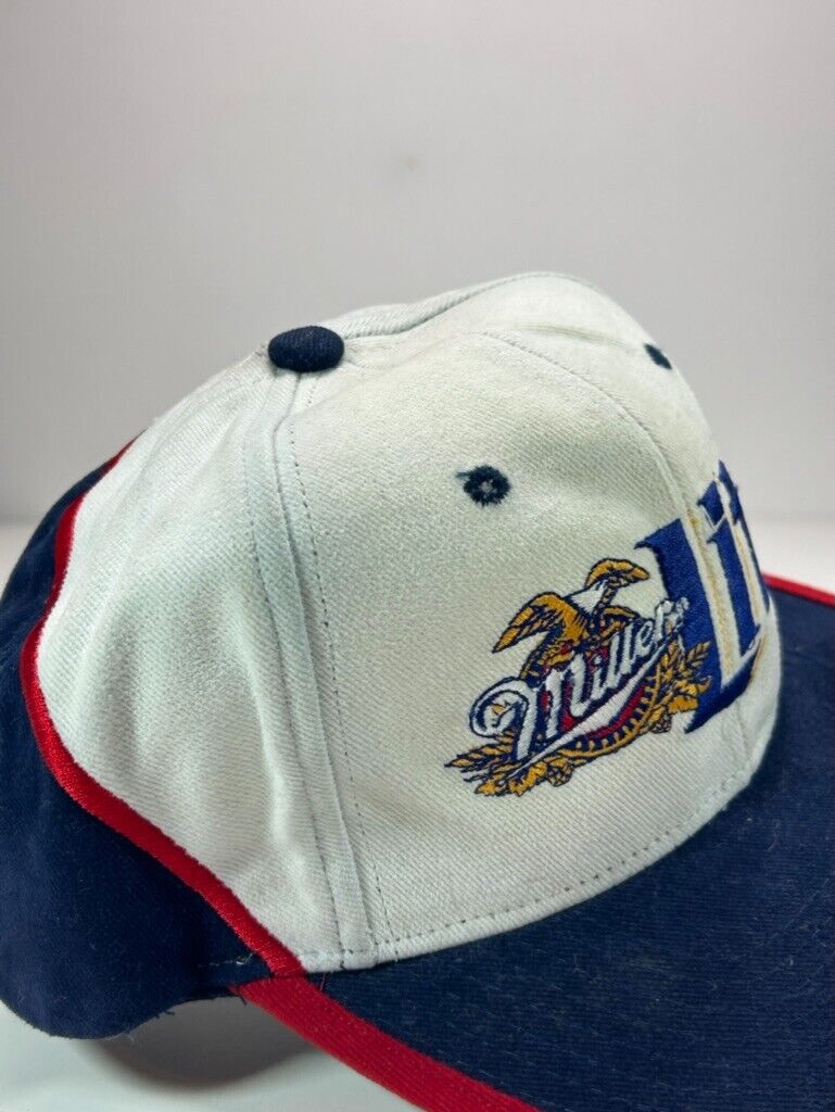 Vintage Rusty Wallace #2 Miller Lite Nascar Spellout Snapback Hat OSFA