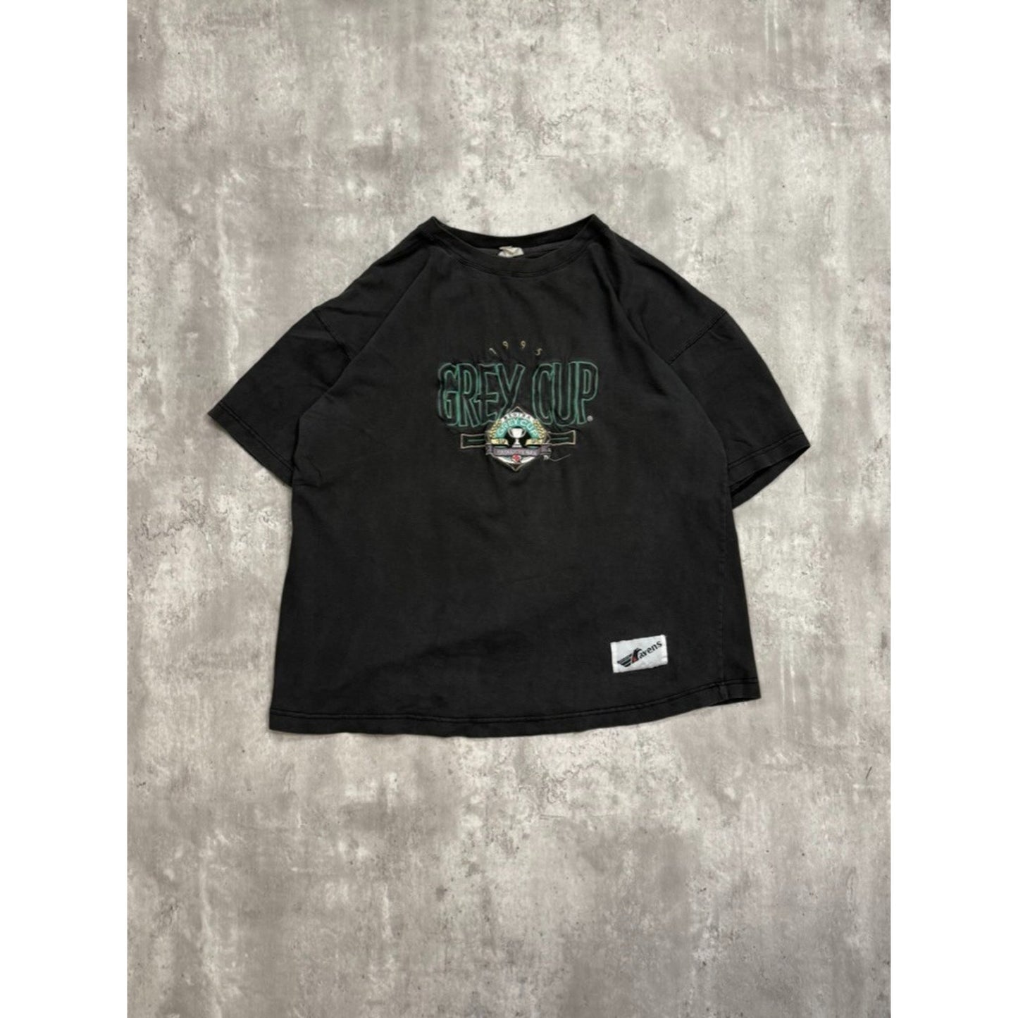 Vintage 1995 CFL Grey Cup Stallions Vs Stampeders Football T-Shirt Size Large