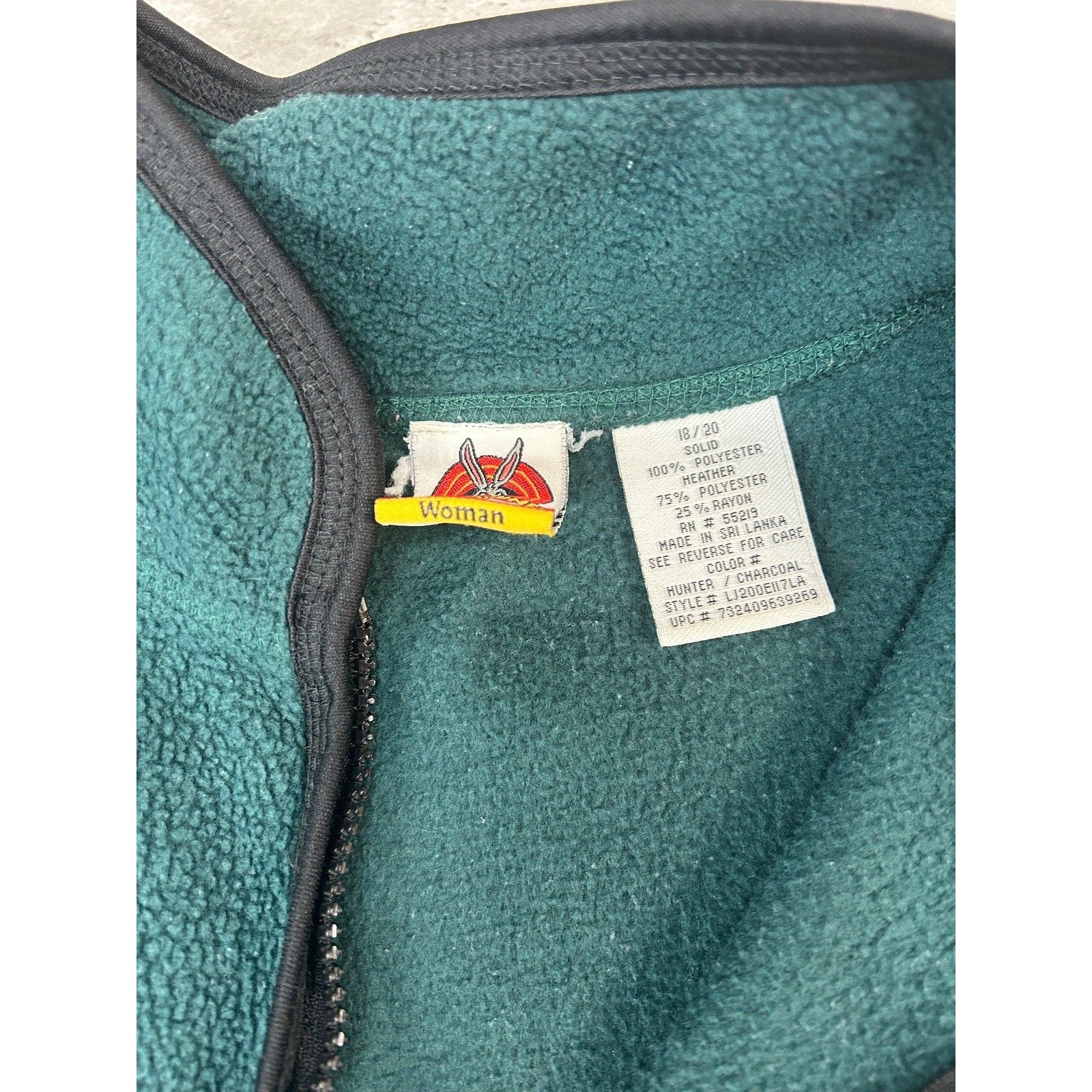 Vintage 1999 Women's Looney Tunes Tweety Bird 1/4 Zip Fleece Sweatshirt Size 2XL