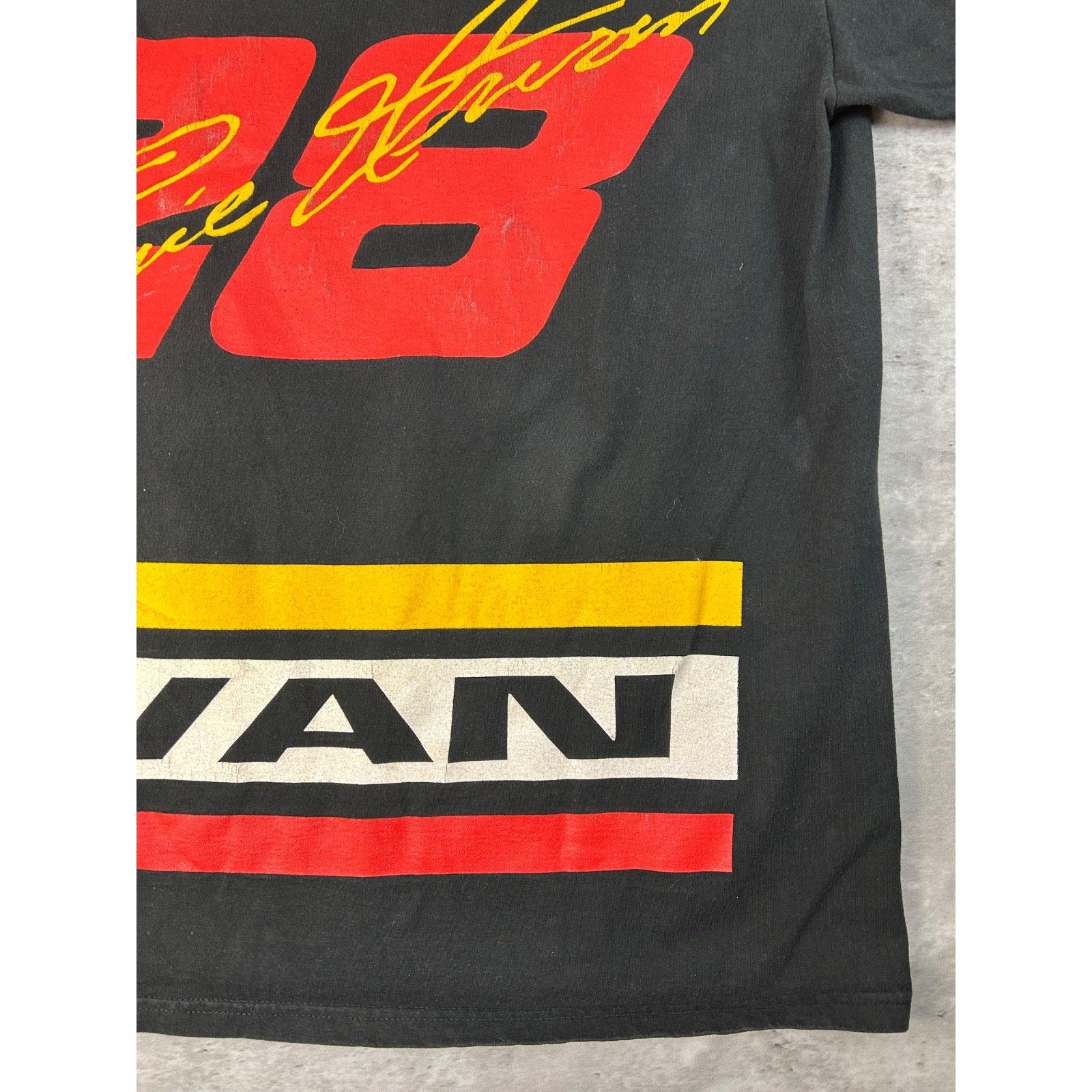 Vintage 90s Ernie Irvan #28 Nascar Racing All Over Print T-Shirt Size XL