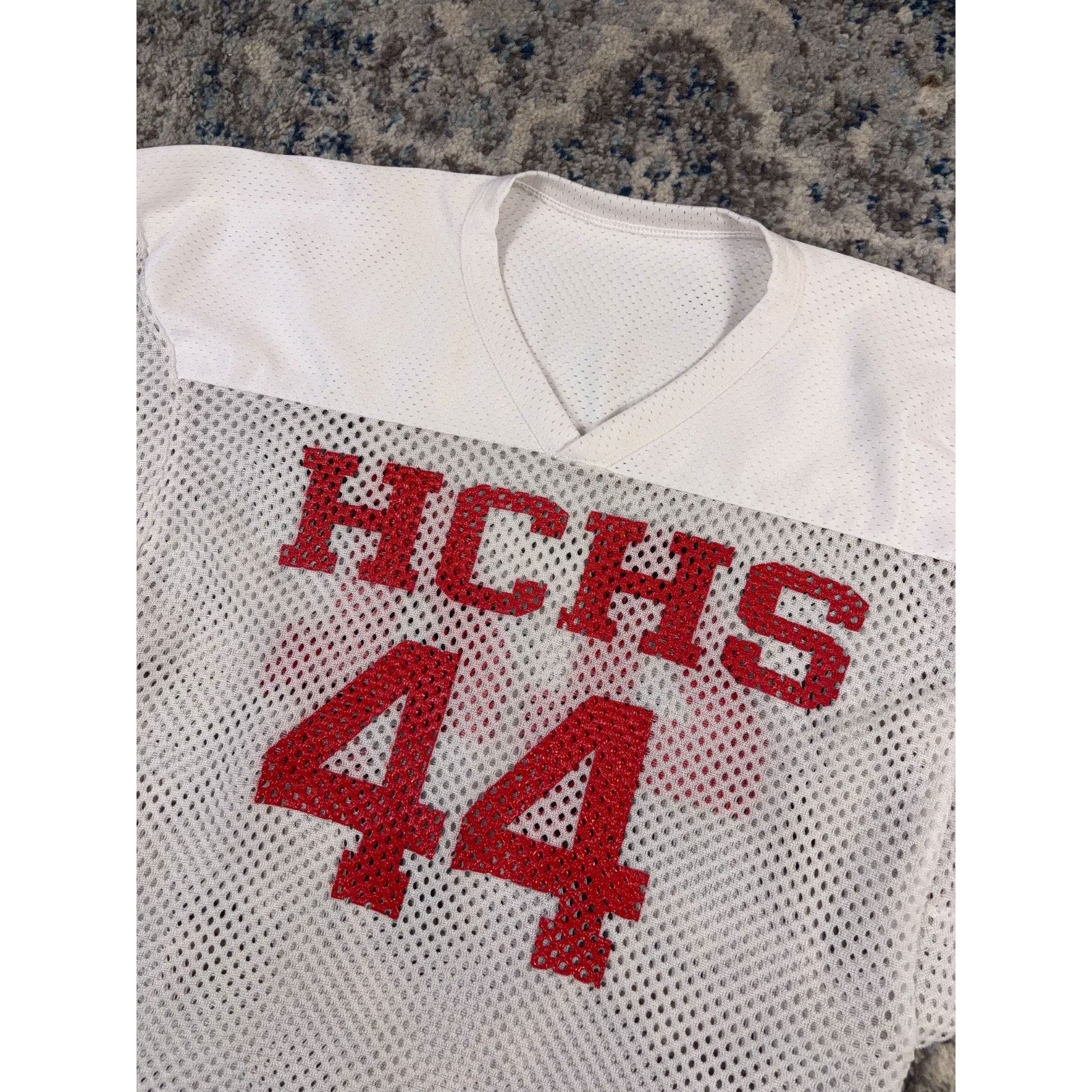 Vintage 80s/90s HCHS #44 NCAA Mesh Champion Lacrosse Jersey Size Large