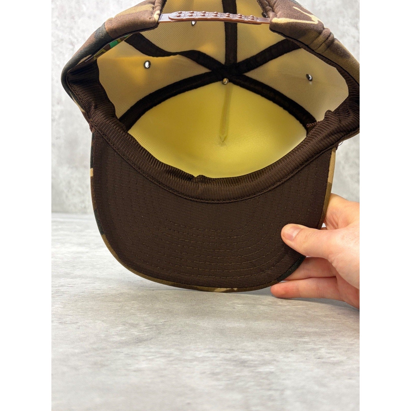 Vintage 80s Desert Storm American Legion Two Tone Camp Trucker Snapback Hat OSFA