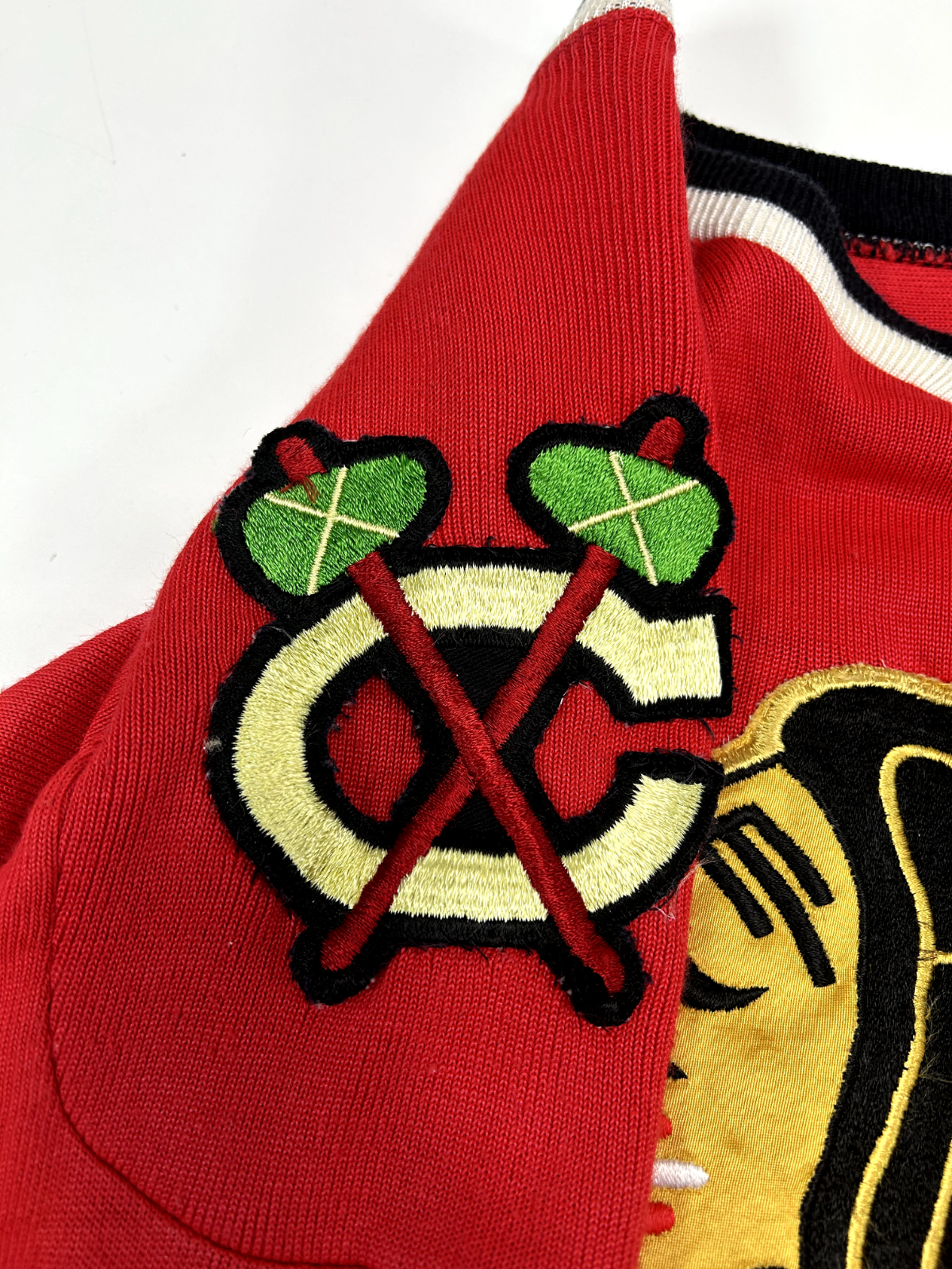 Vtg 70s/80s #35 Chicago Blackhawks NHL Stitched Bauer Hockey Jersey Size Small