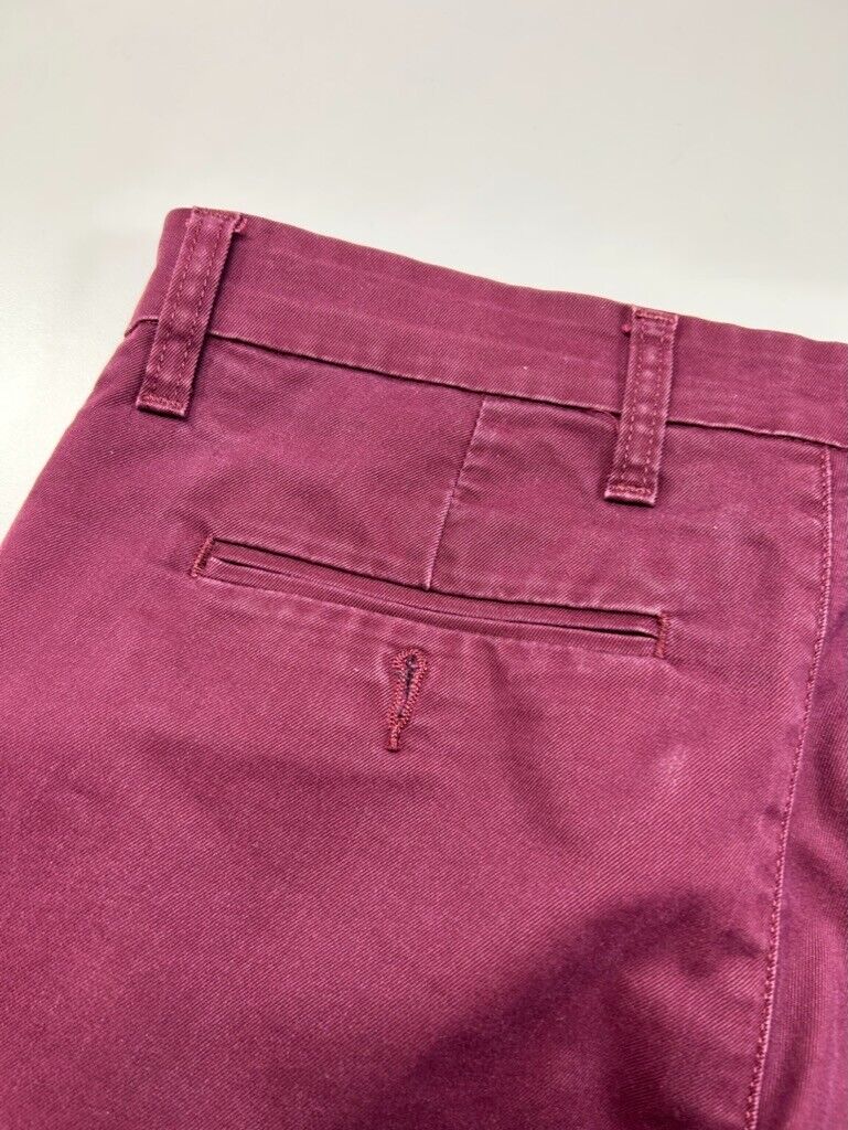 Carhartt WIP Chino Style Straight Leg Workwear Pants Size 32 Maroon