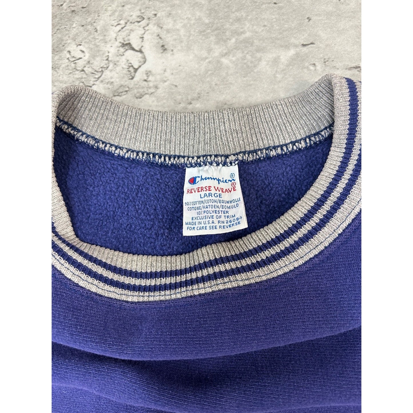 Vintage 90s Champion Embroidered Spellout Reverse Weave Sweatshirt Size Large