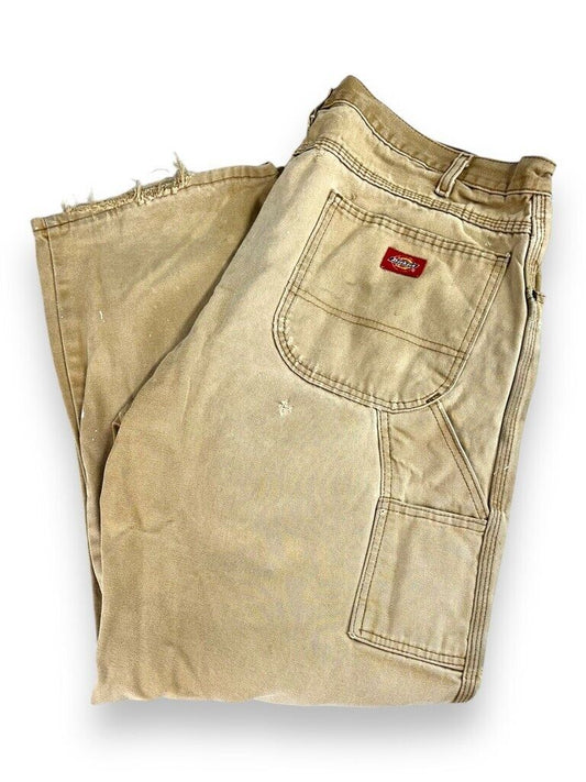 Vintage Dickies Canvas Work Wear Carpenter Pants Size 39W Beige