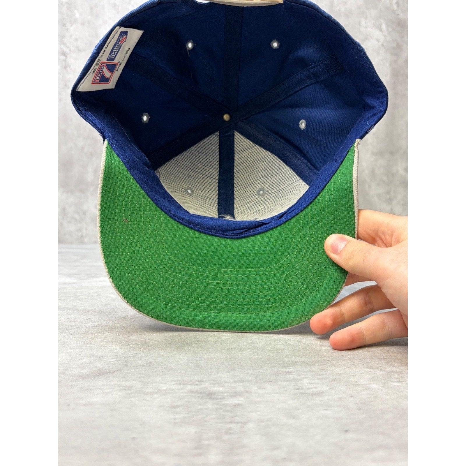 Vintage 90s Dallas Cowboys NFL Embroidered Logo Spellout Snapback Hat OSFA