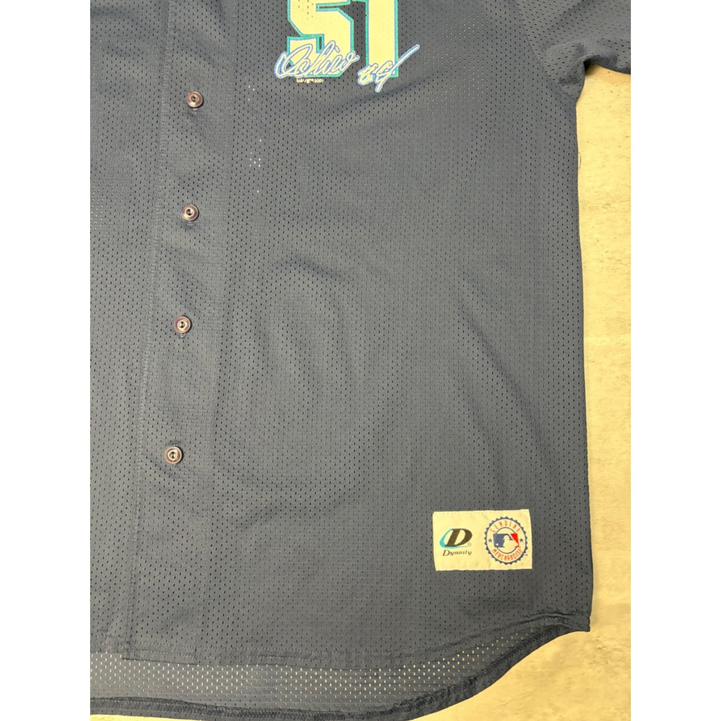 Vintage 2001 Ichiro Suzuki #51 Seattle Mariners Baseball Jersey Size 2XL