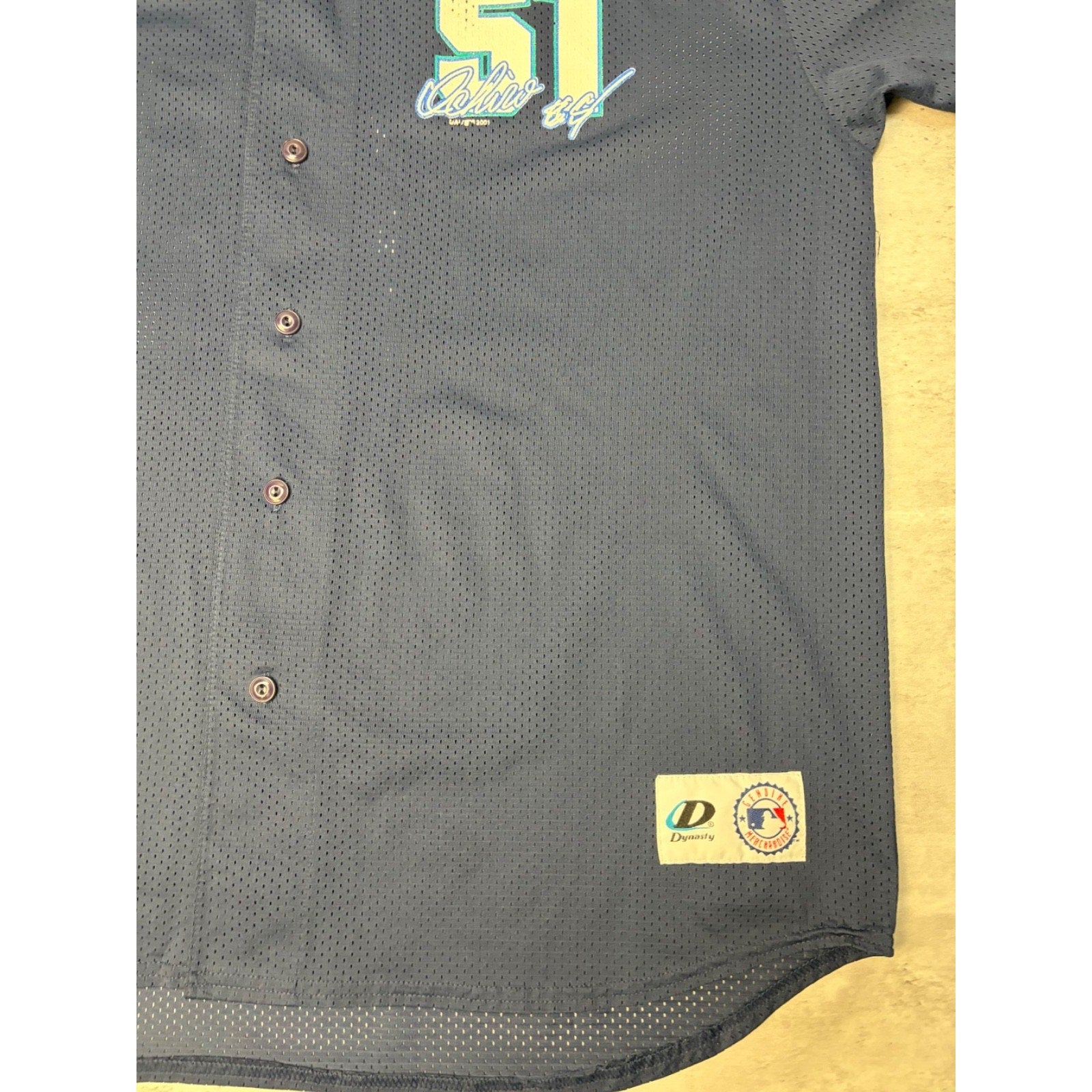 Vintage 2001 Ichiro Suzuki #51 Seattle Mariners Baseball Jersey Size 2XL