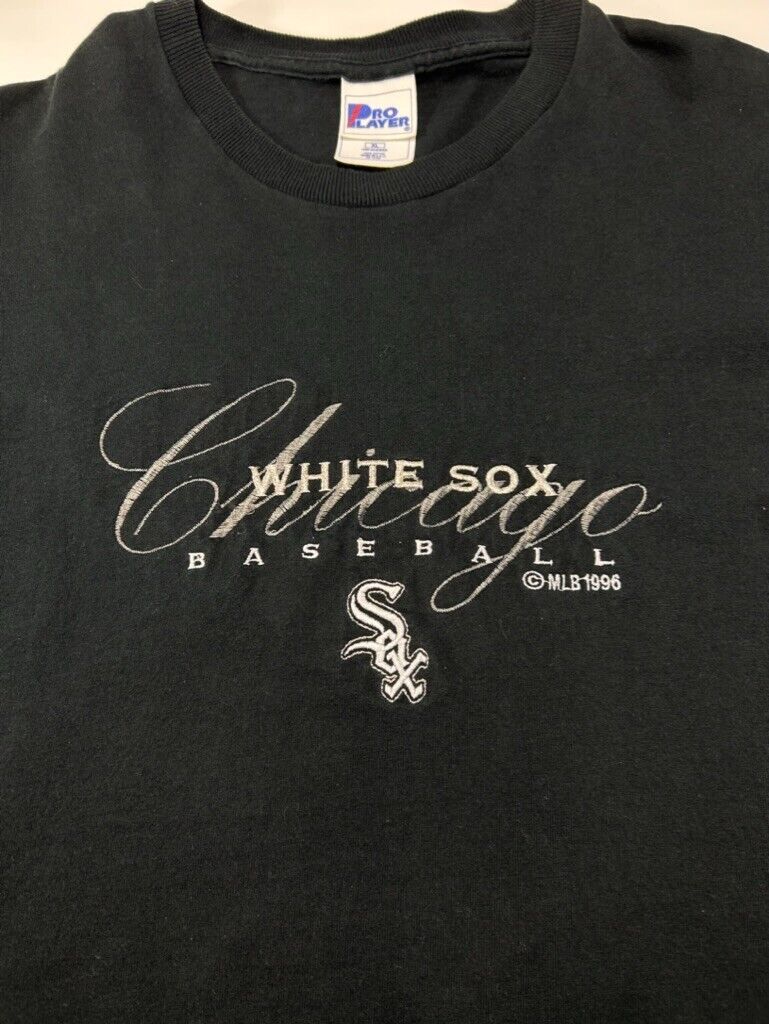 Vintage 1996 Chicago White Sox MLB Embroidered Spellout T-Shirt Size XL 90s