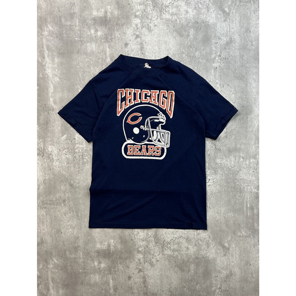Vintage 80s Chicago Bears NFL Helmet Spellout Graphic Football T-Shirt Sz Medium