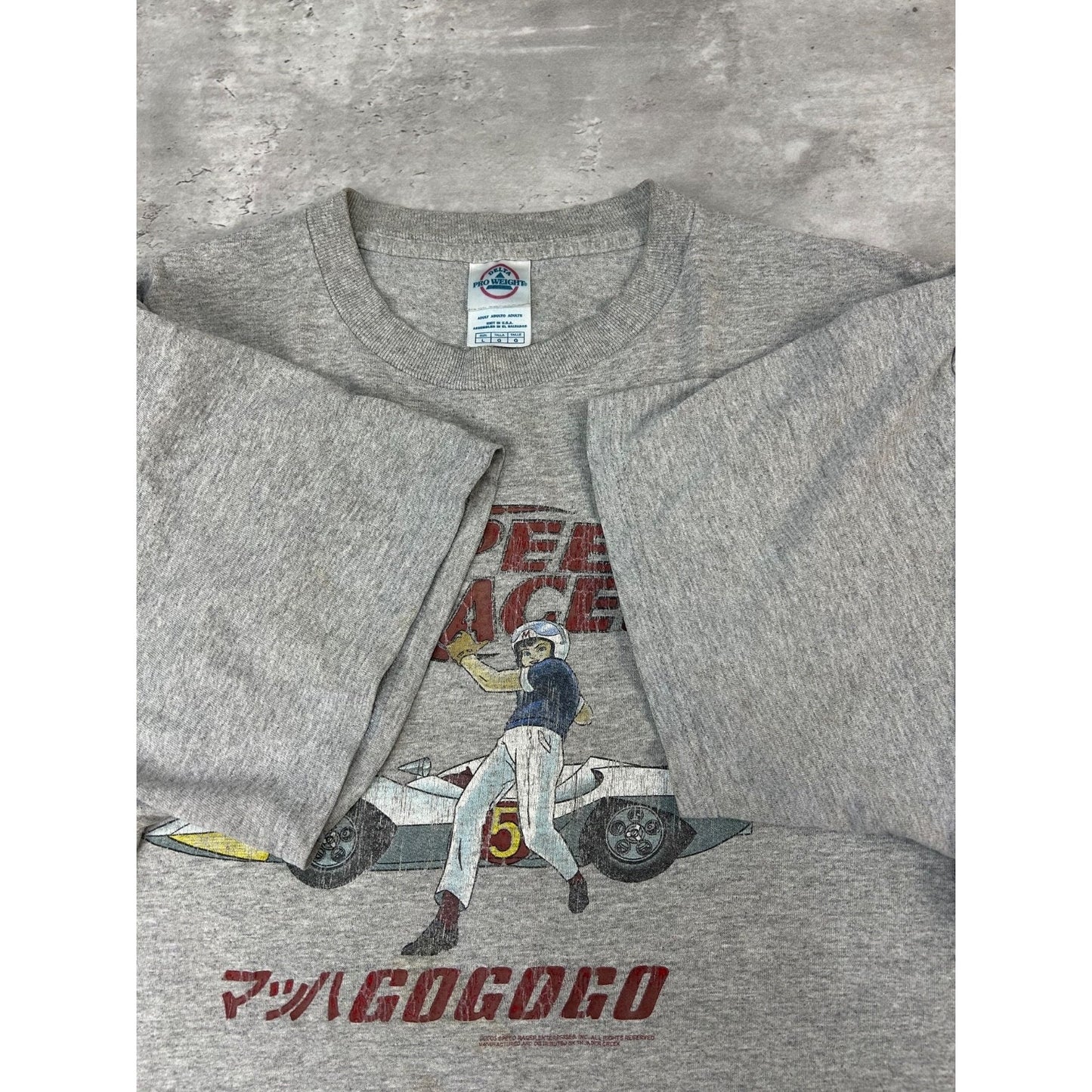 Vintage 2000s Speed Racer Anime TV Show Promo Graphic T-Shirt Size Large
