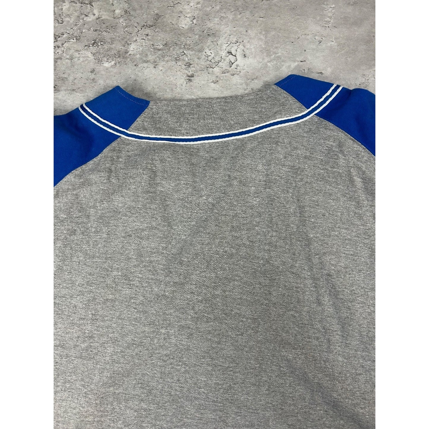 Vintage Detroit Lions NFL Embroidered Two Tone Baseball Jersey Size XL