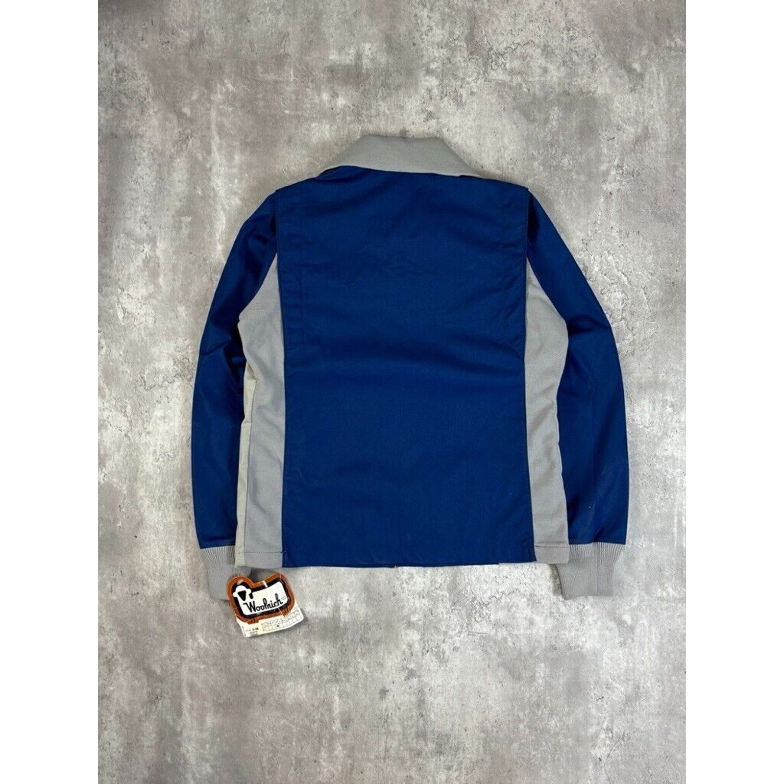 Vintage 1980s Womens Woolrich Full Zip Two Tone Lightweight Jacket Size Medium Blue