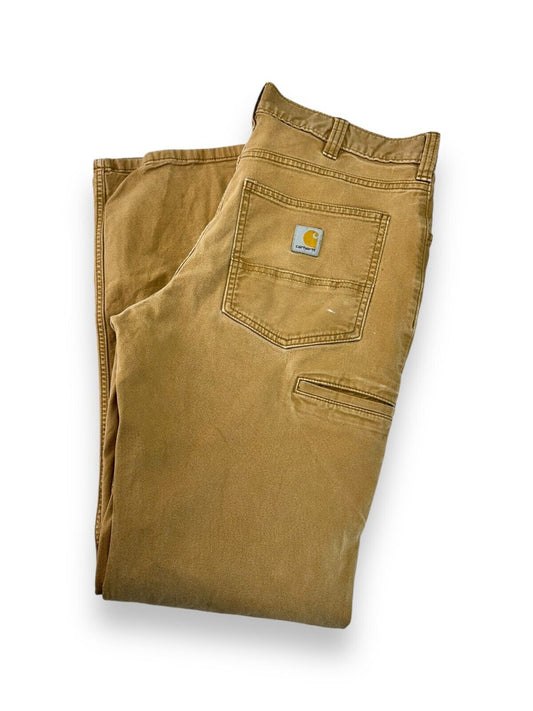 Carhartt Relaxed Fit Canvas Workwear Five Pocket Pants Size 34 Beige