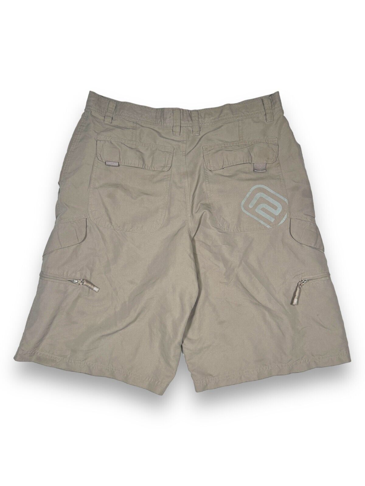 Vintage R2 Industrial Gear Cargo Tactical Shorts Size 33W Beige