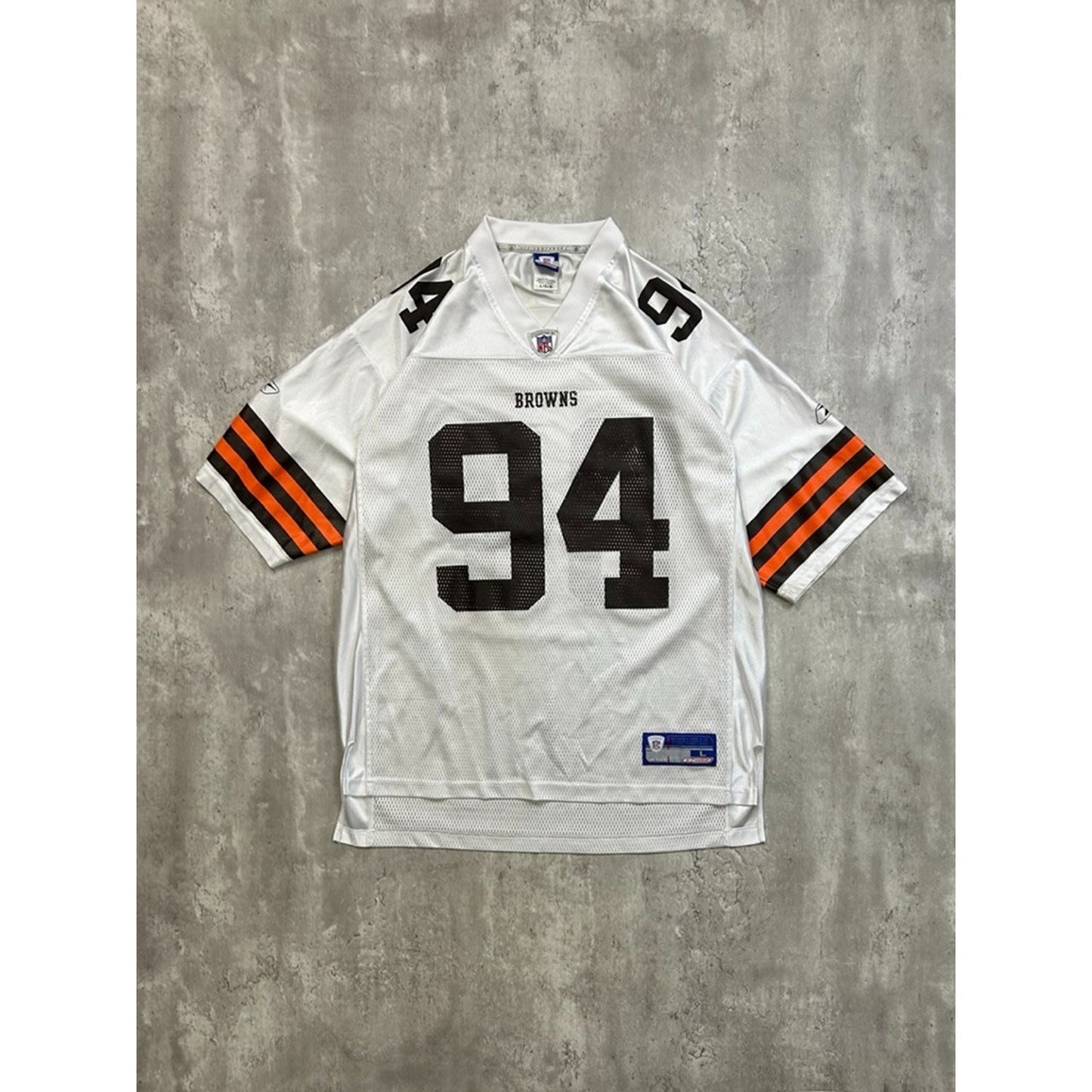 Vintage Gerald Warren #94 Cleveland Browns NFL Reebok Football Jersey Size Large
