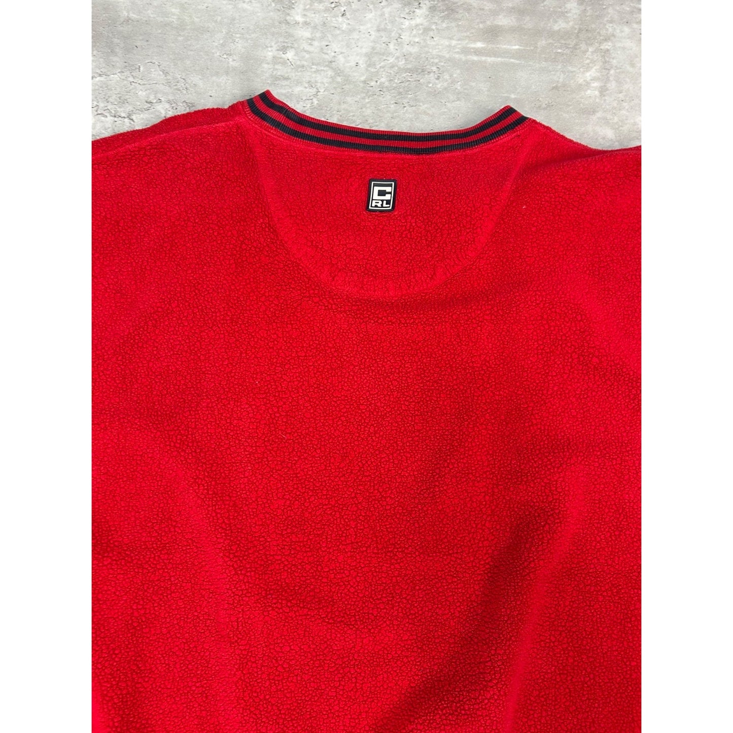 Vintage Chaps Ralph Lauren Embroidered Spellout Fleece Sweatshirt Size 2XL