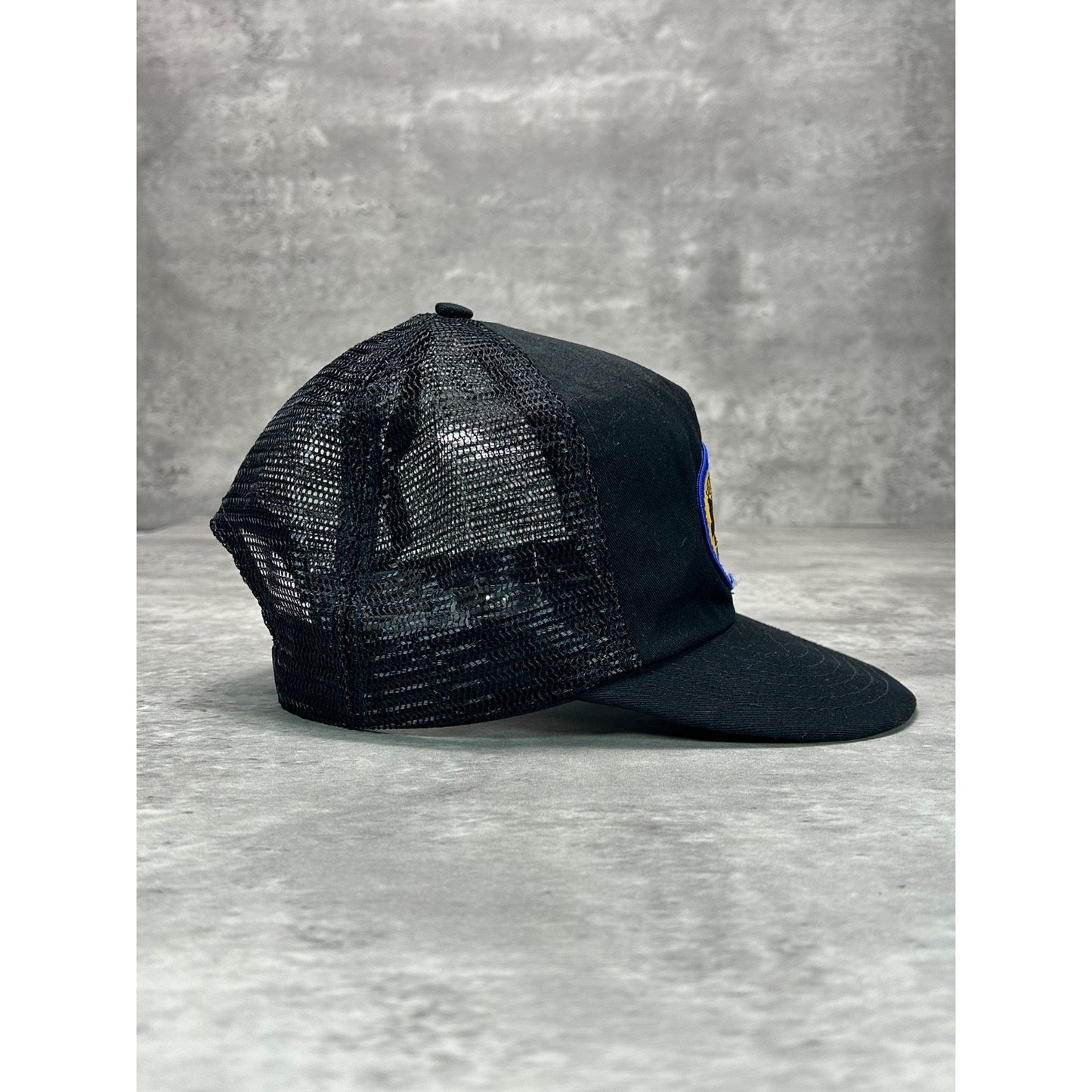 Vintage 80s No More Gun Laws Embroidered Patch Trucker Snapback Hat OSFA